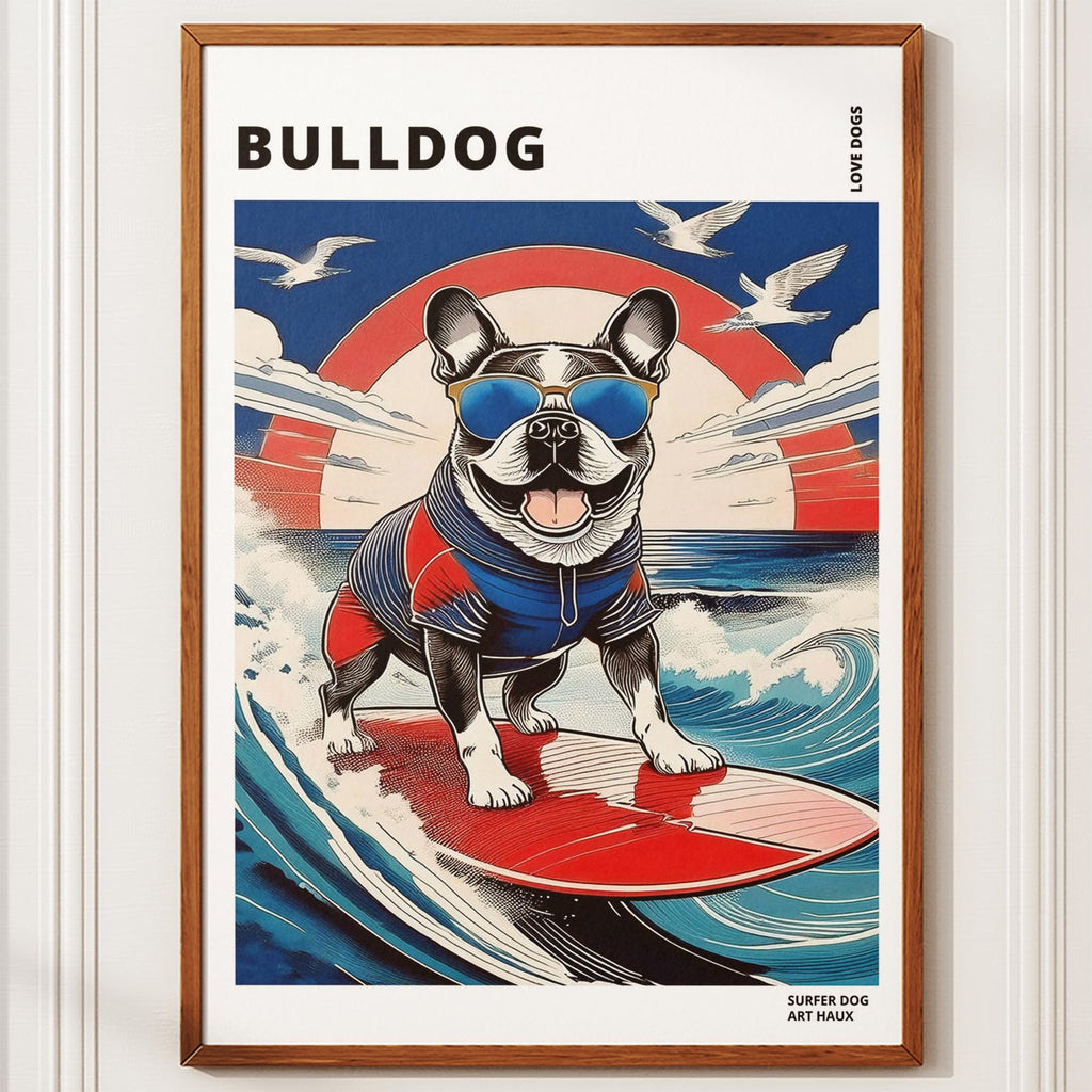Bulldog Hokosai Surfer Dogs 1 image 10