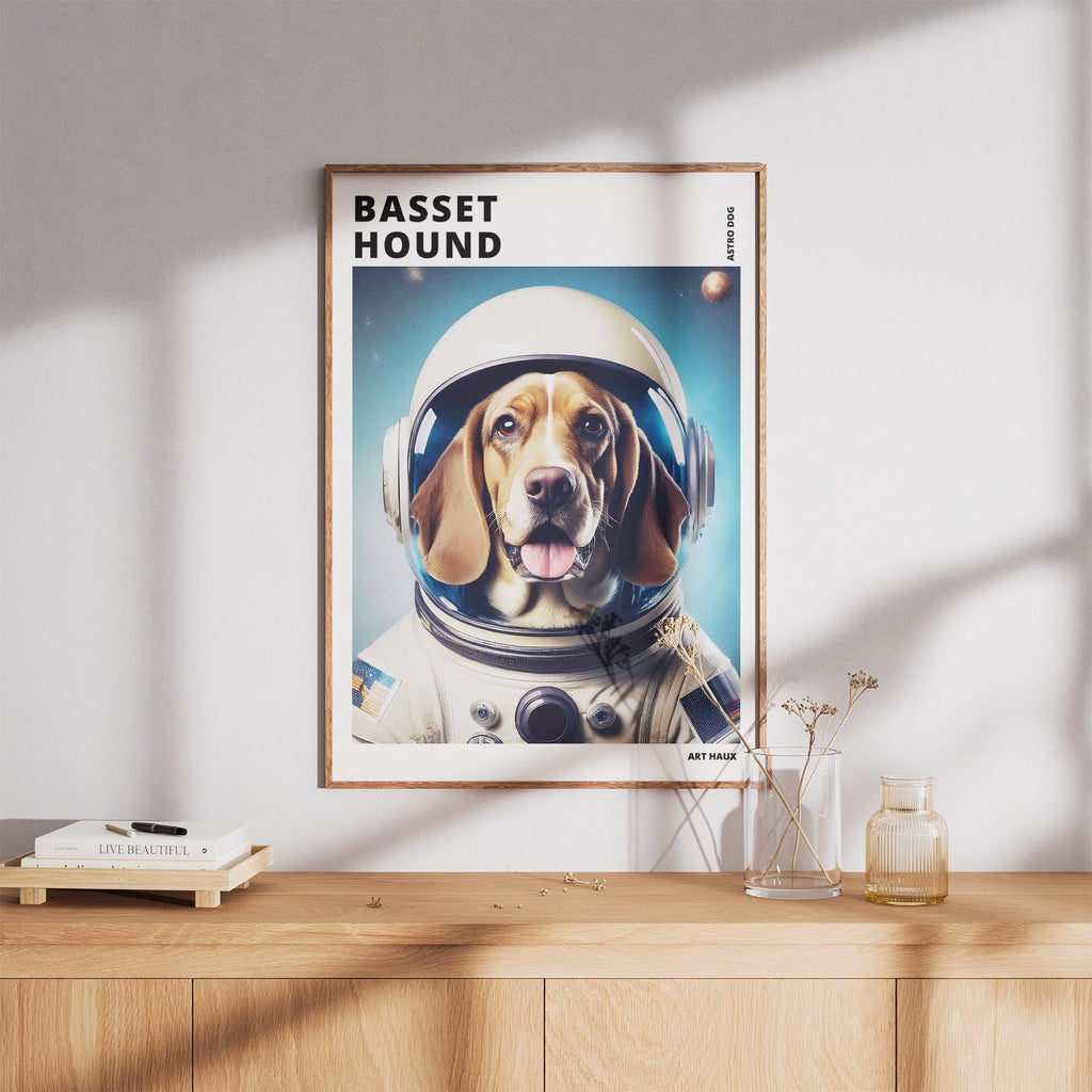 Basset Hound Astronaut Dog Series with Text Astro Dog image 8