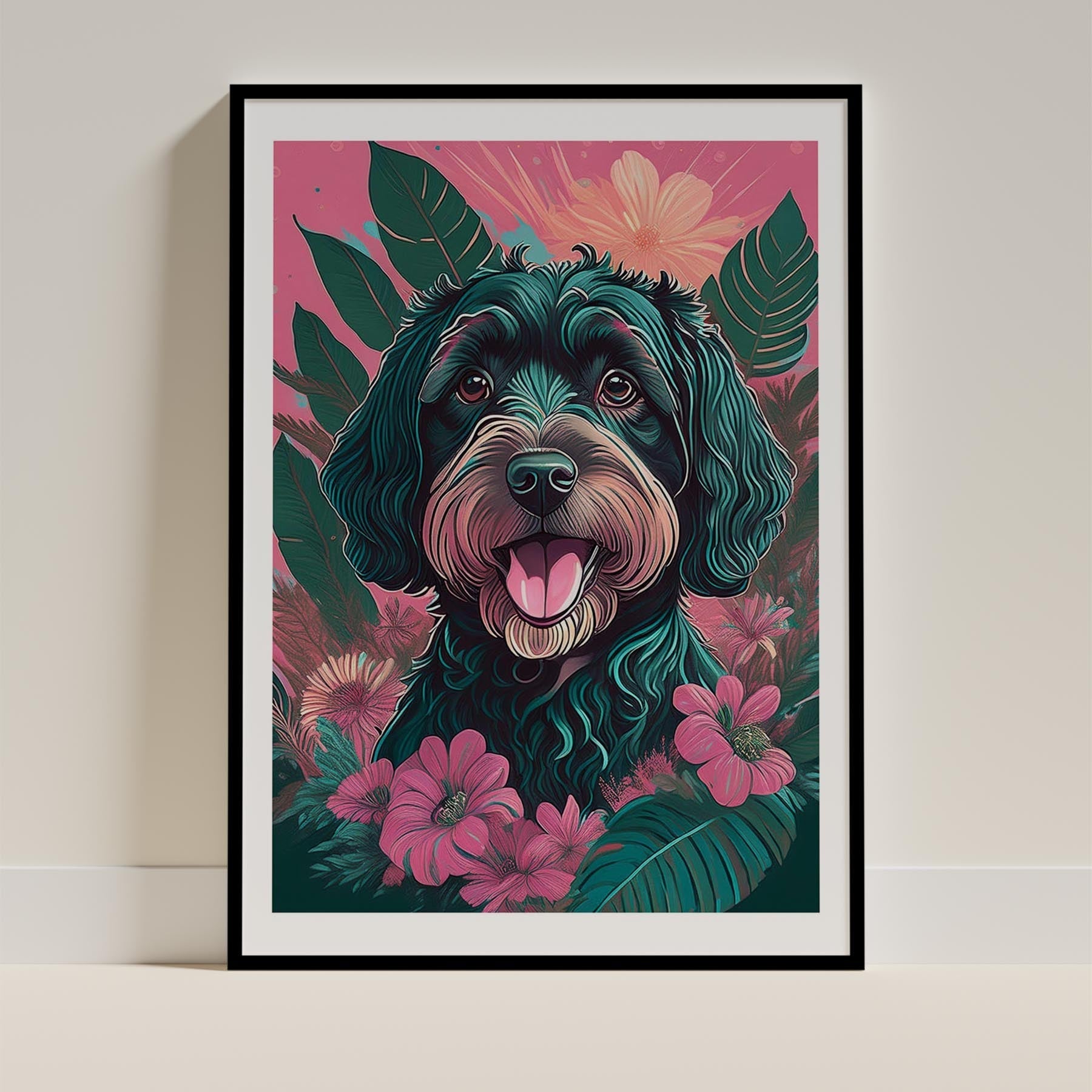 Irish Doodle Flowery Dog image 12