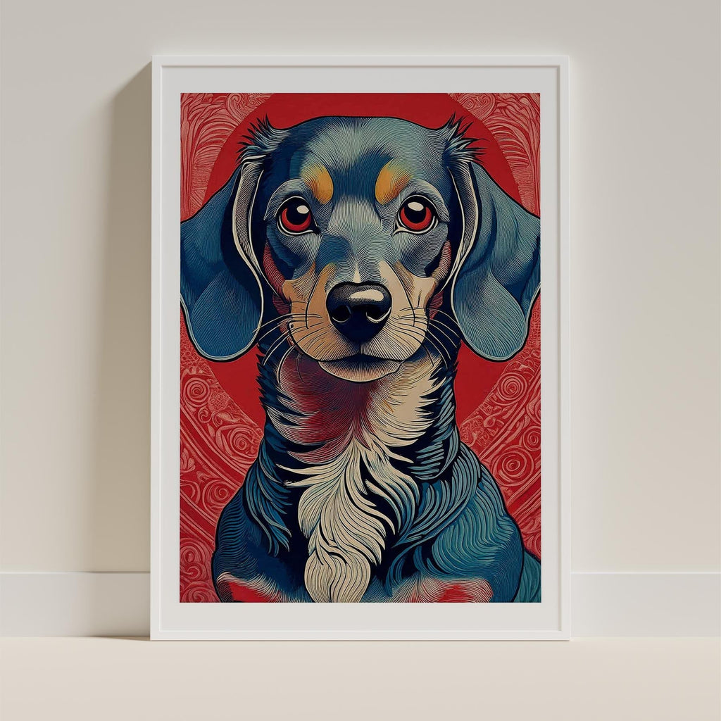 Dachshund Hokusai Japanese Inspired Dog Series image 9