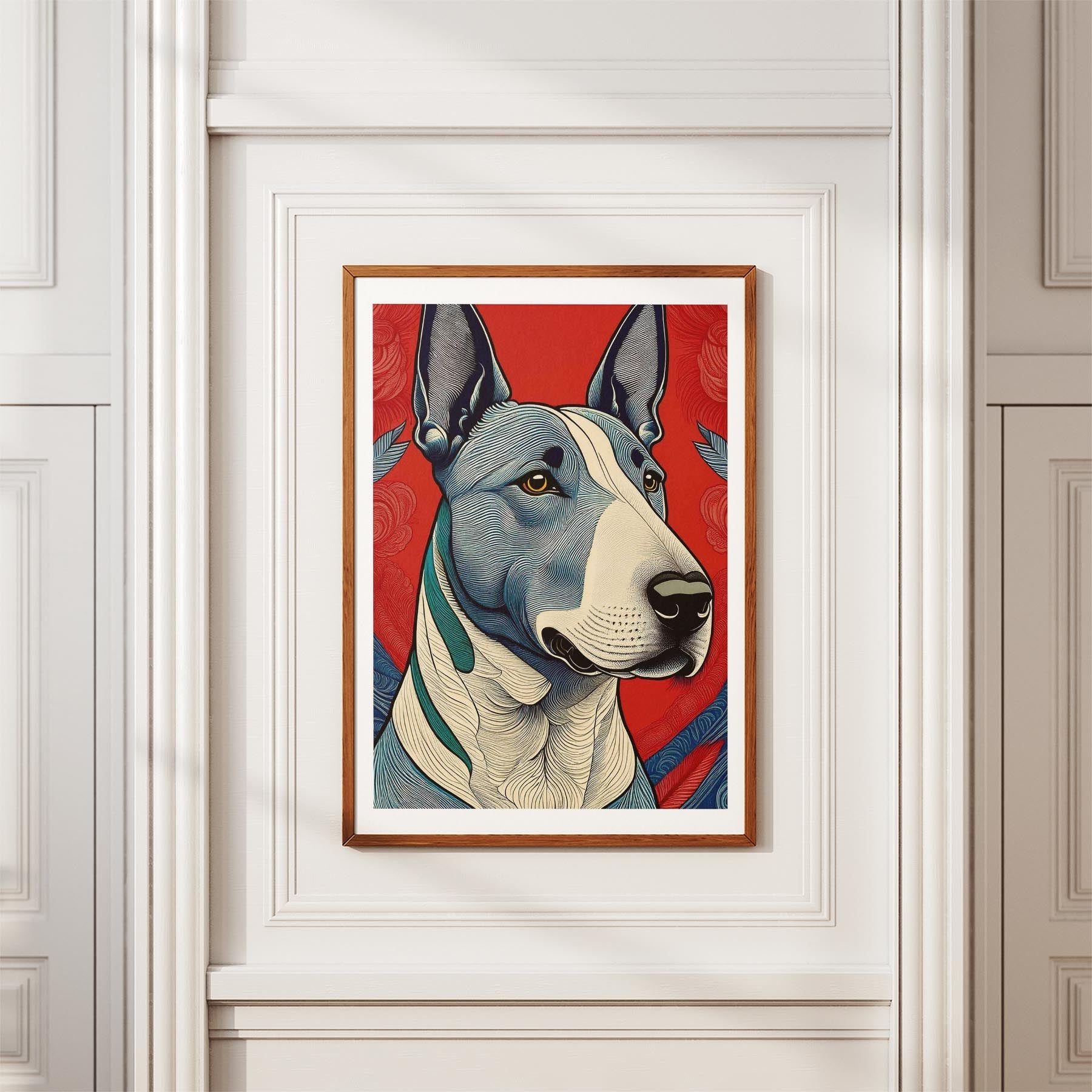Bull Terrier Hokusai Japanese Inspired Dog Series 5 image 3