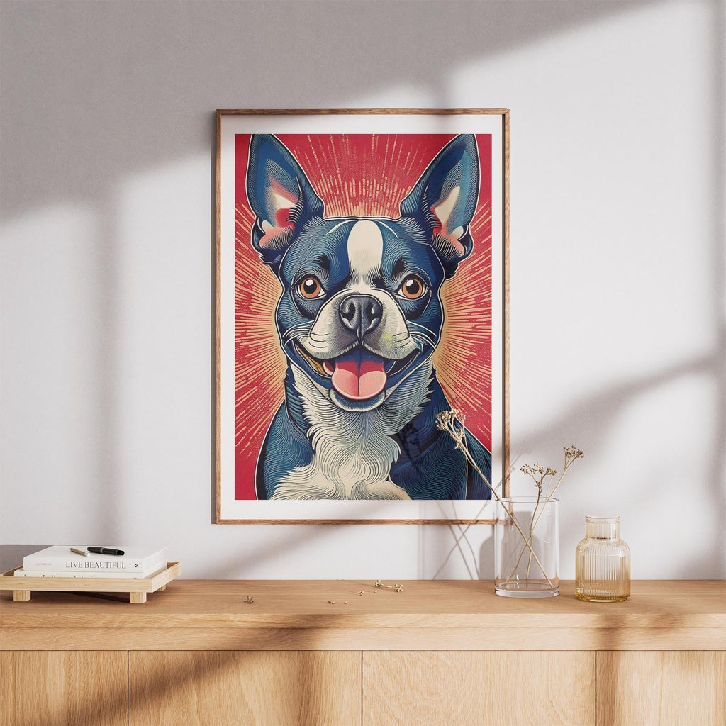 Boston Terrier Hokusai Japanese Inspired Dog Series image 8