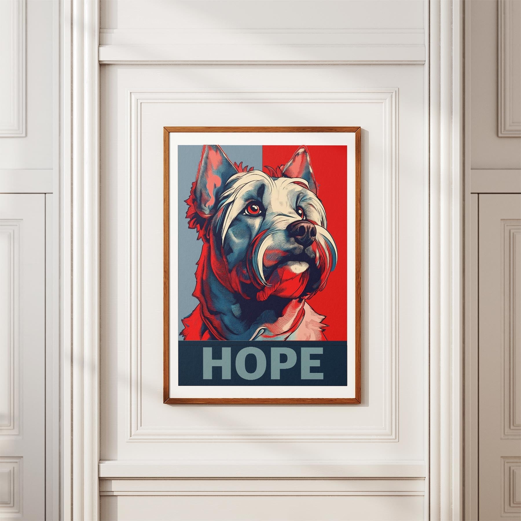 Australian Silky Terrier HOPE Series Inspired by the Obama Poster image 3