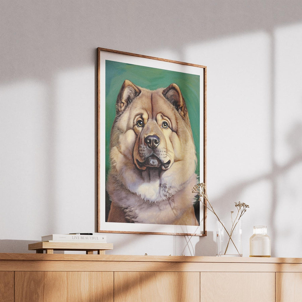 Chow Chow Green Painted Series image 5