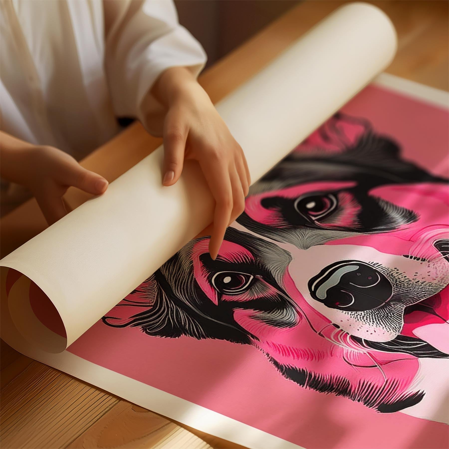 German Shepherd Pink and Black Dog Series 1 image 1