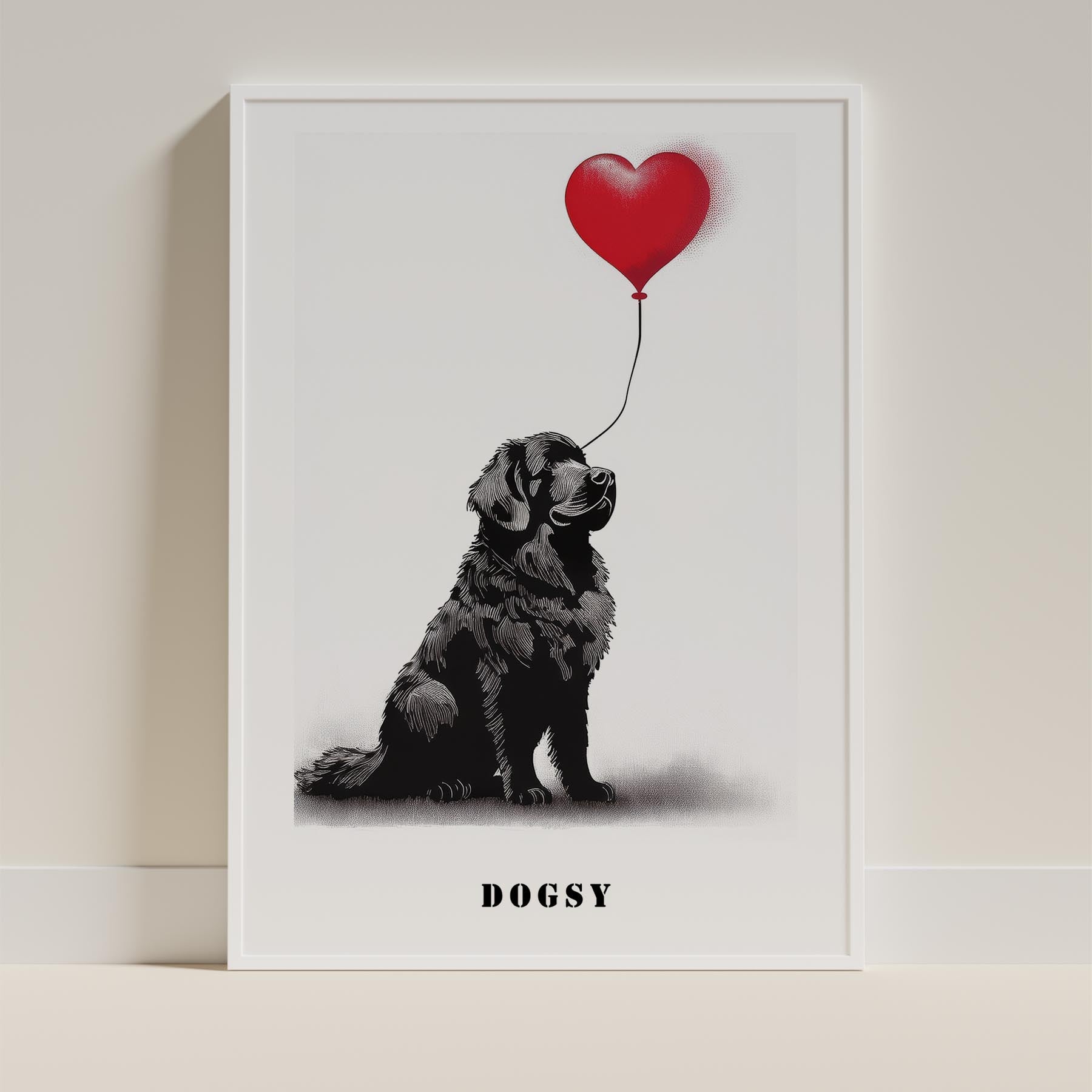 Newfoundland DOGSY Series inspired by the Art of Banksy with text Dogsy image 9