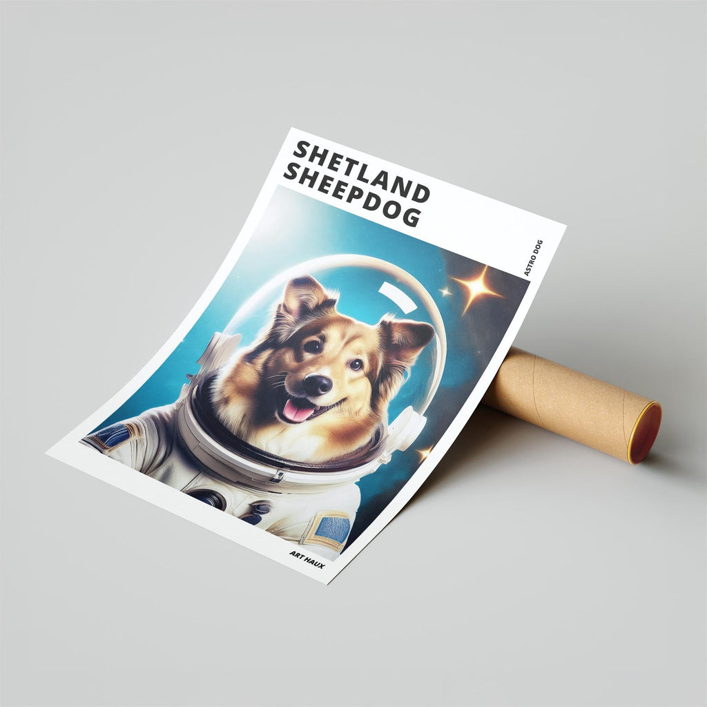 Shetland Sheepdog Astronaut Dog Series with Text Astro Dog image 6