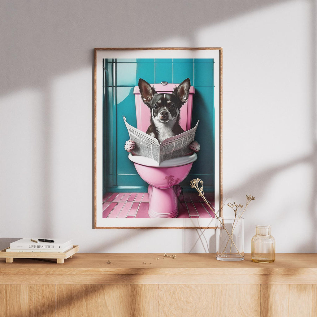 Chihuahua Toilet Dogs PInk and Turquise image 8