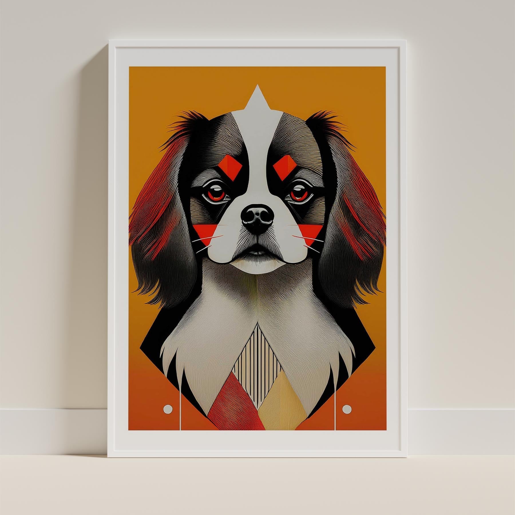Japanese Chin Geometric Orange Series image 9