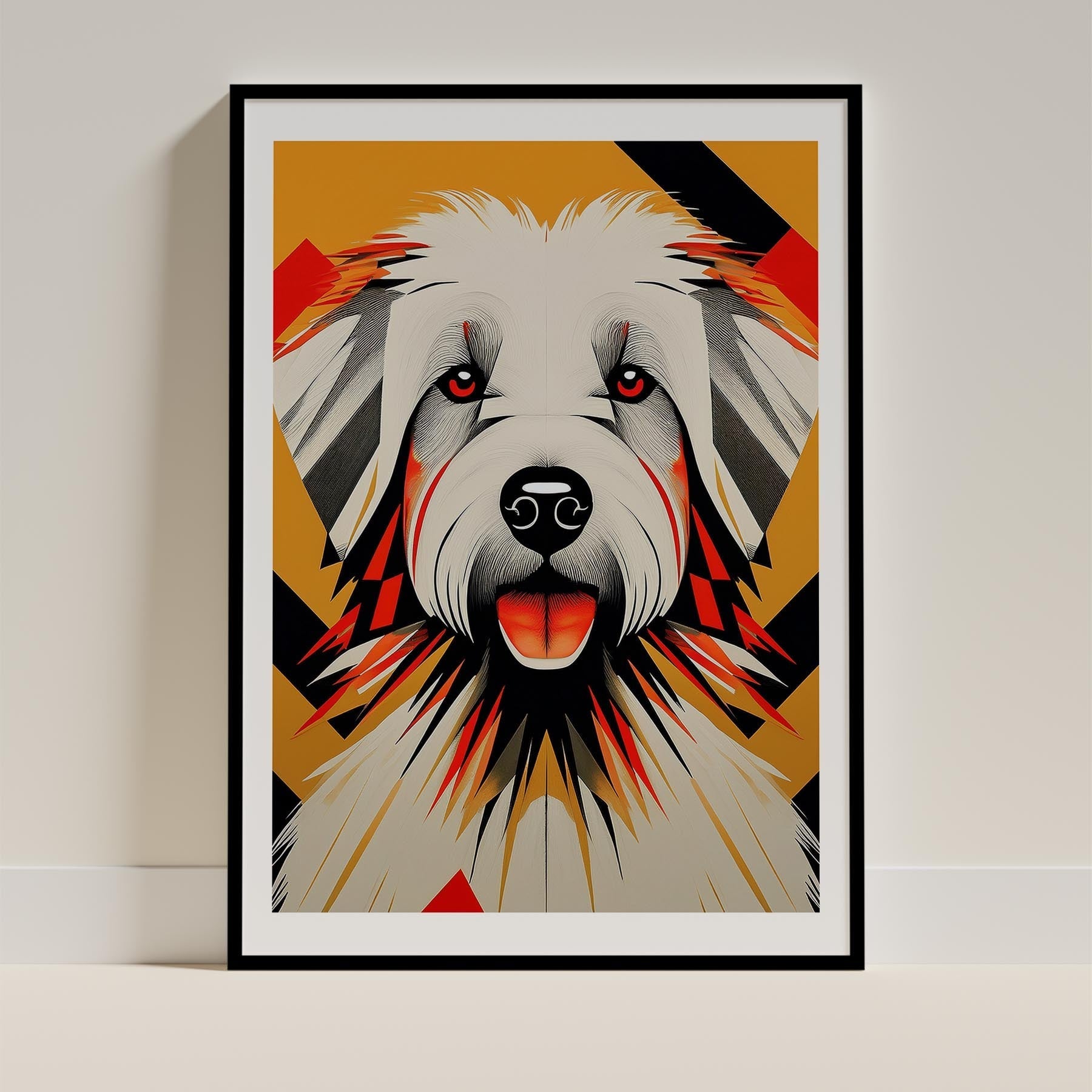 Coton de Tulear Geometric Orange Series image 0