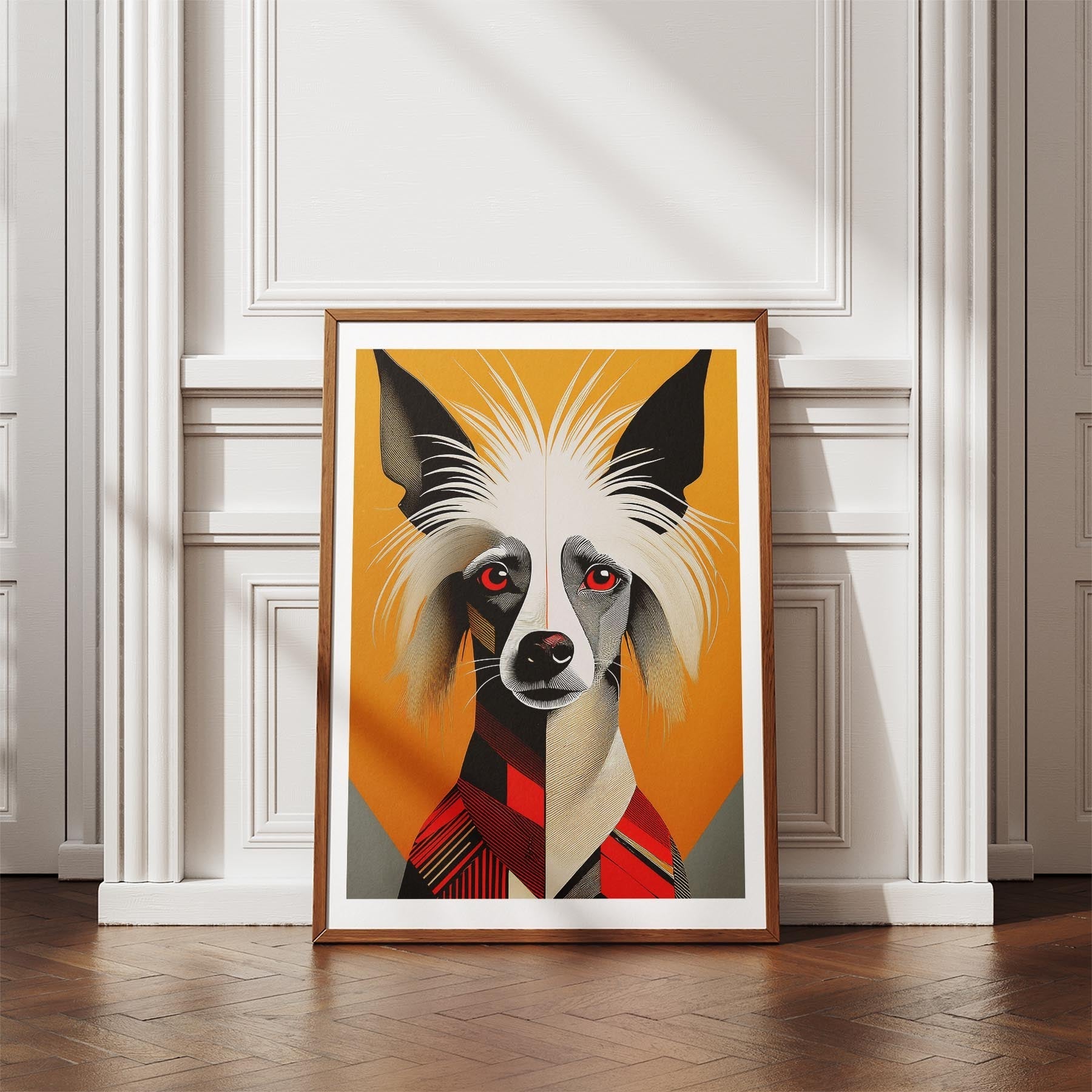 Chinese Crested Geometric Orange Series image 4