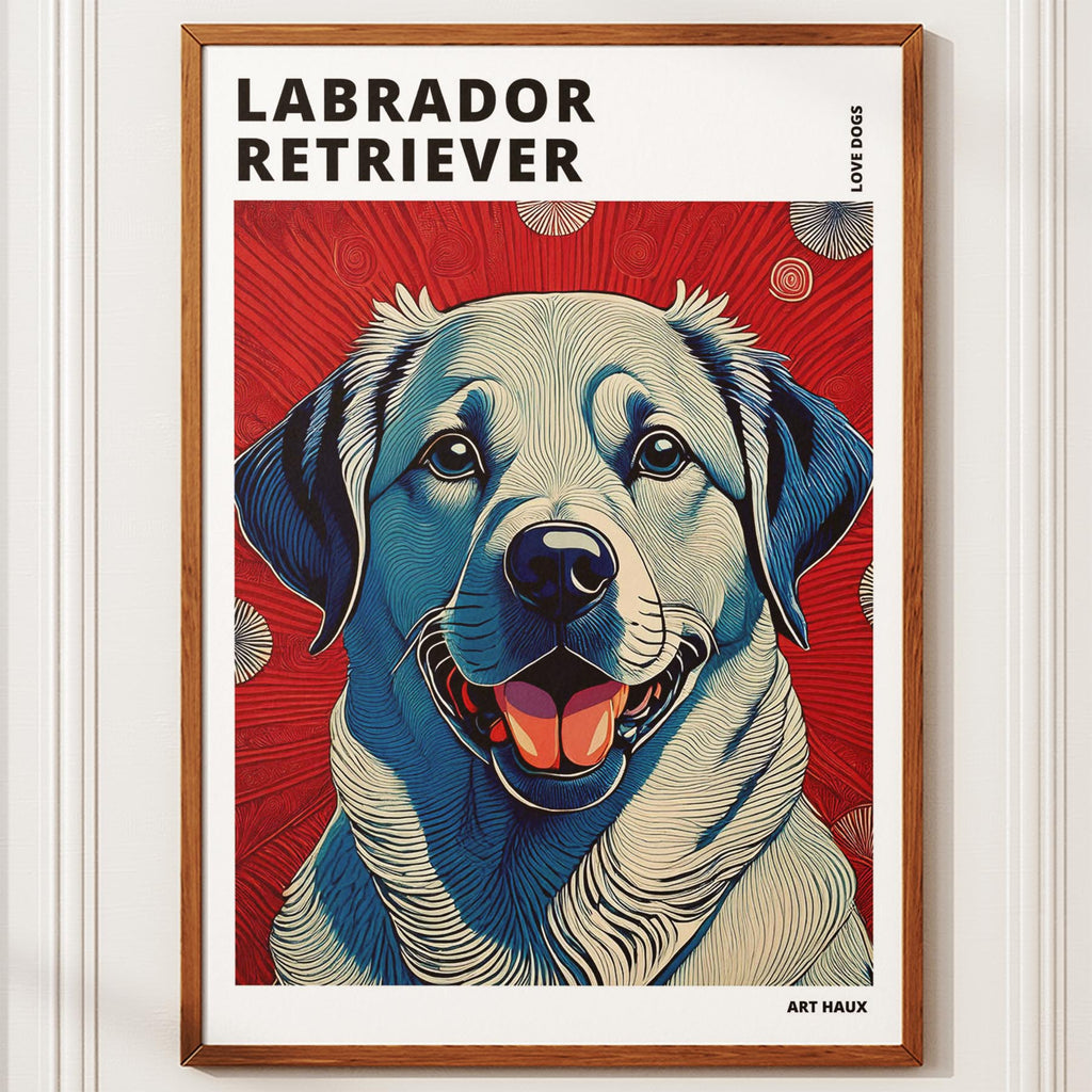 Labrador Retriever Hokusai Japanese Inspired Dog Series with Text image 9