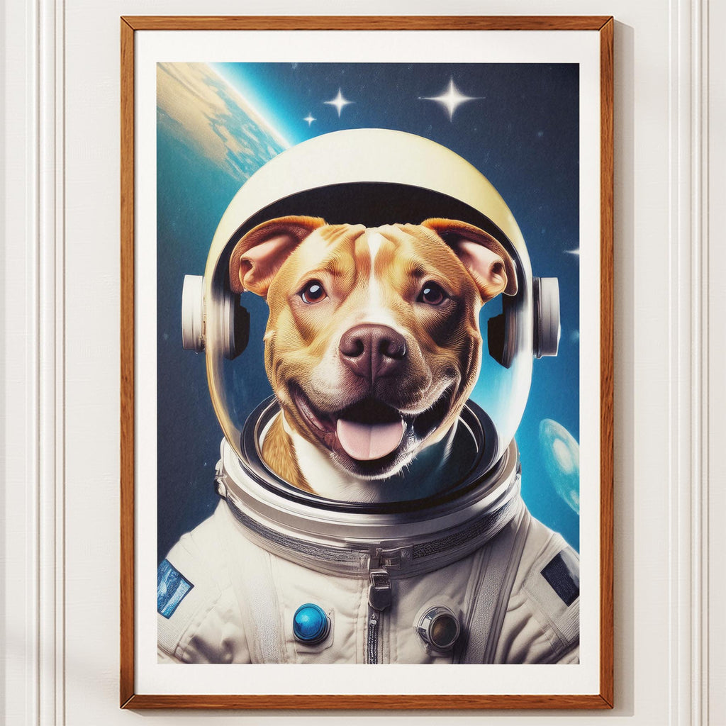 American Pitbull Terrier Astronaut Dog Series image 10