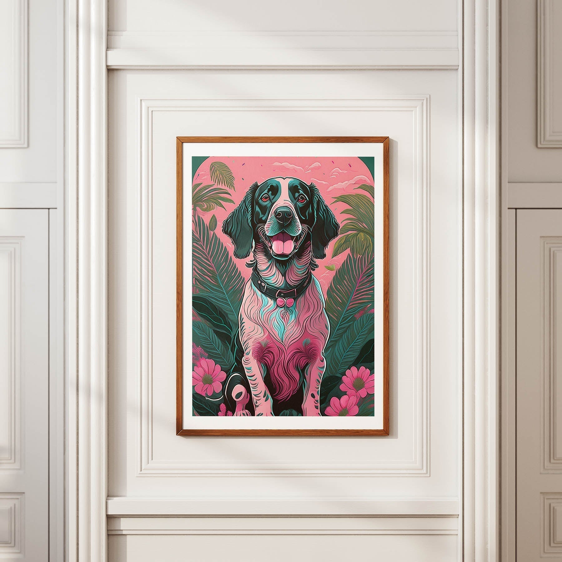 English Setter Flowery Dog image 3