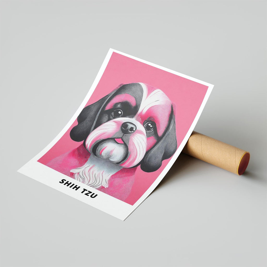 Shih Tzu Pink and Black Dog Series 1 image 6