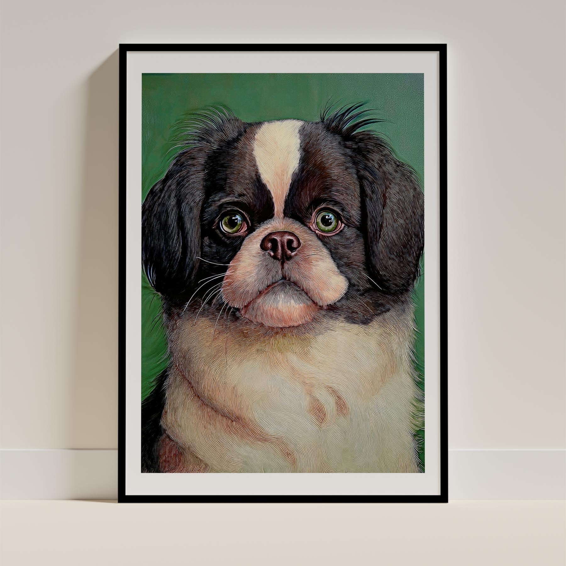 Japanese Chin Green Painted Series image 0