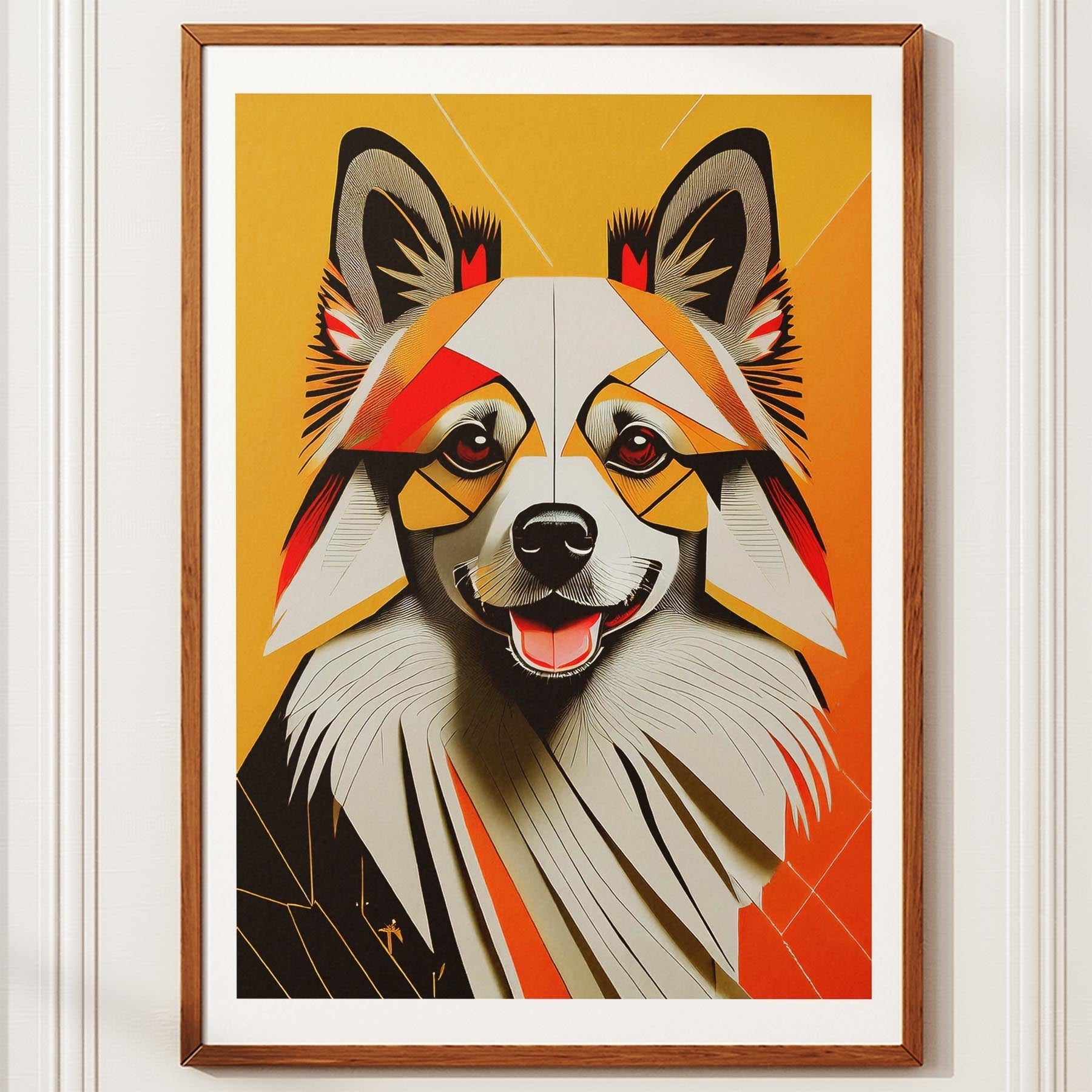 German Spitz Geometric Orange Series image 10