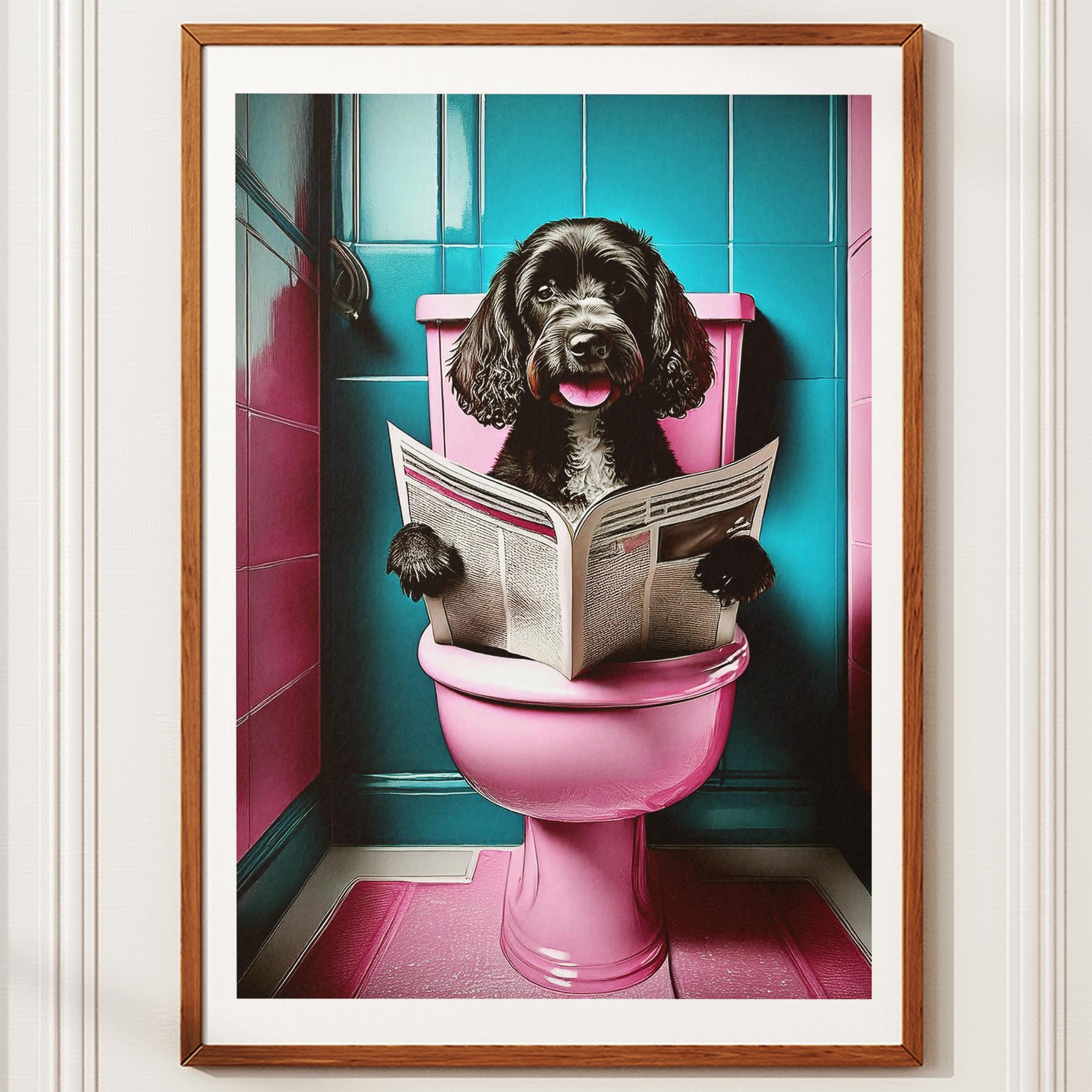 Cavoodle Toilet Dogs PInk and Turquise image 10