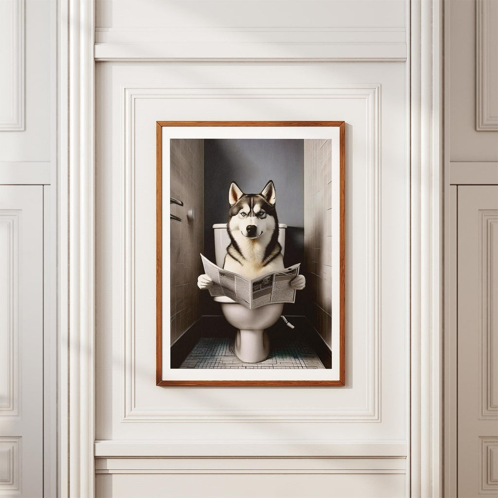 Siberian Husky Toilet Humour Dog Series image 3