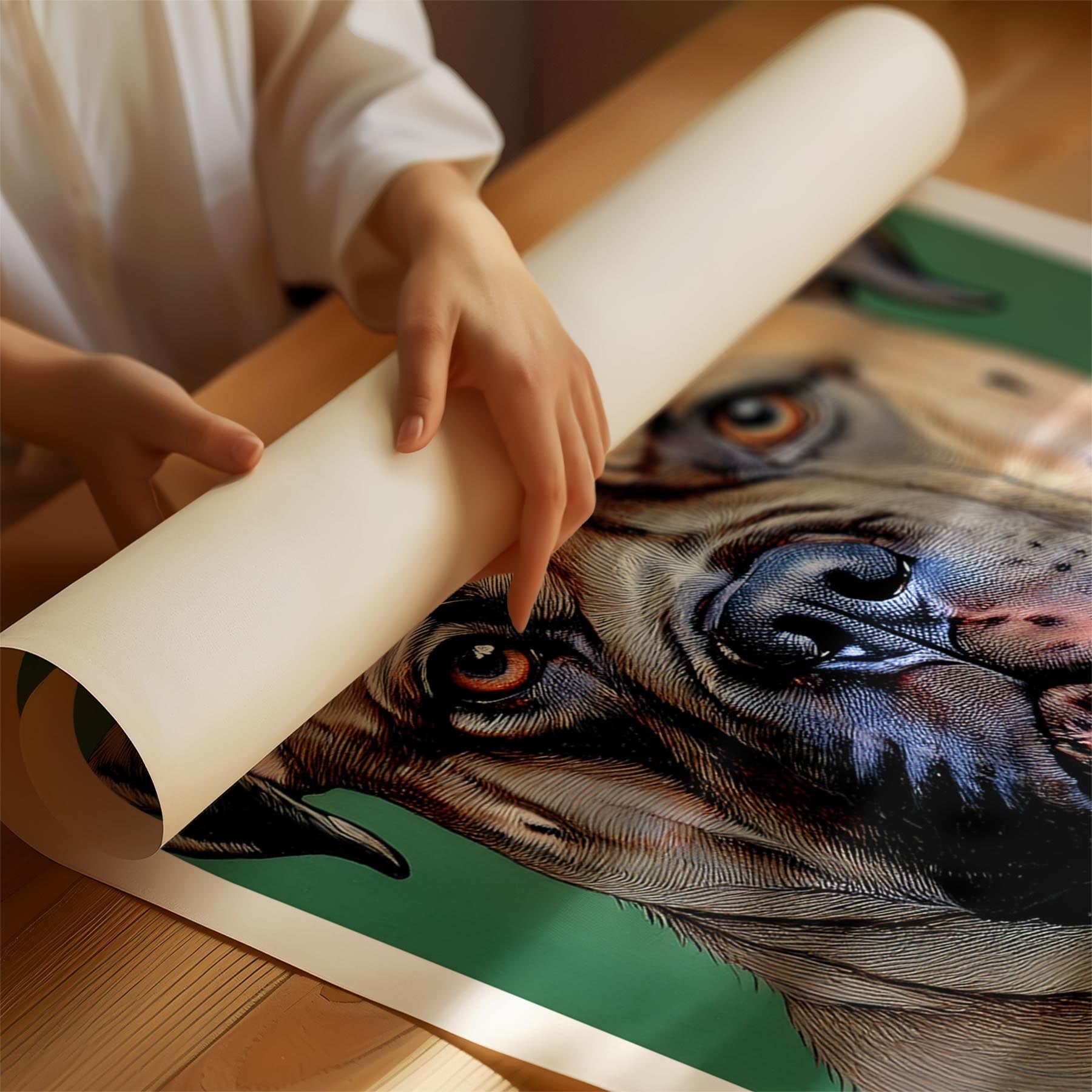 Bullmastiff Green Painted Series image 1