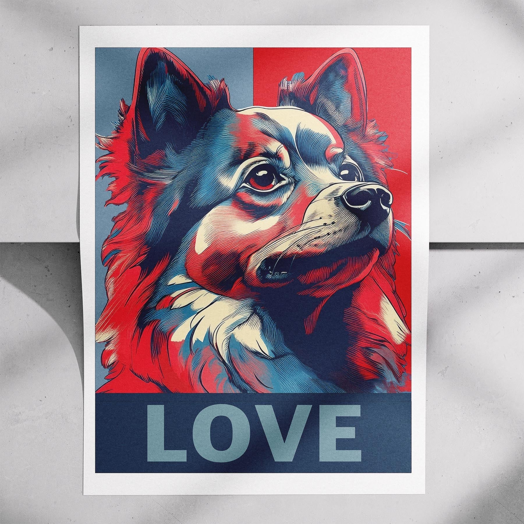 Pomeranian LOVE Series Inspired by the Obama Poster image 7
