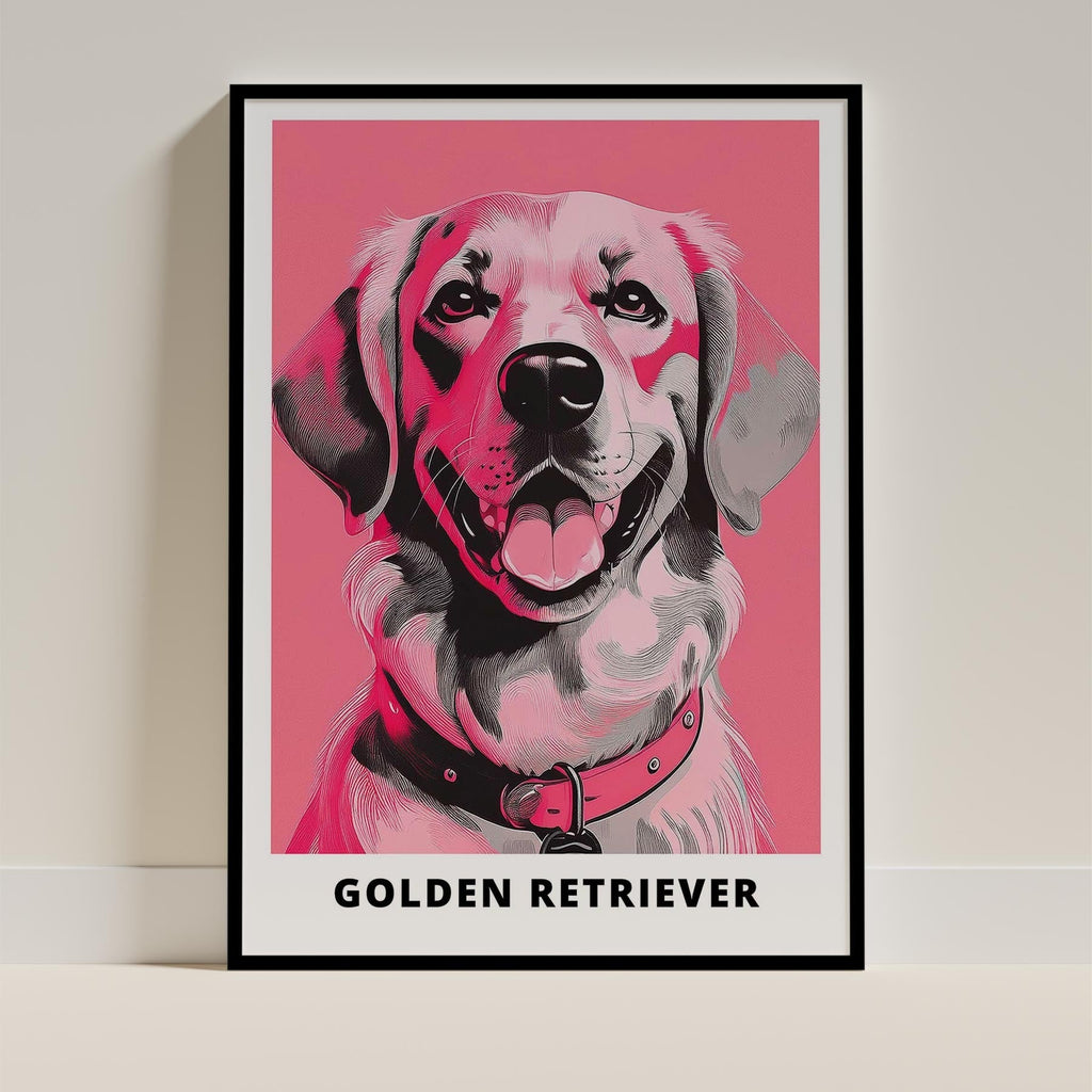 Golden Retriever Pink and Black Dog Series 1 image 0