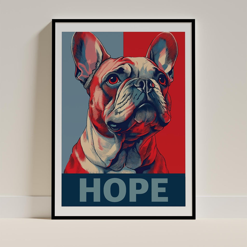 French Bulldog HOPE Series Inspired by the Obama Poster image 0