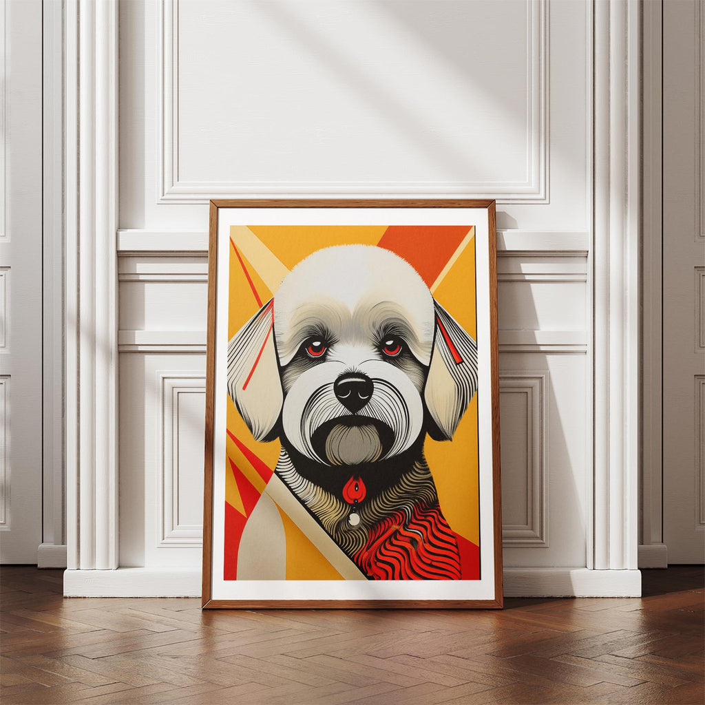 Bichon Frise Geometric Orange Series image 4