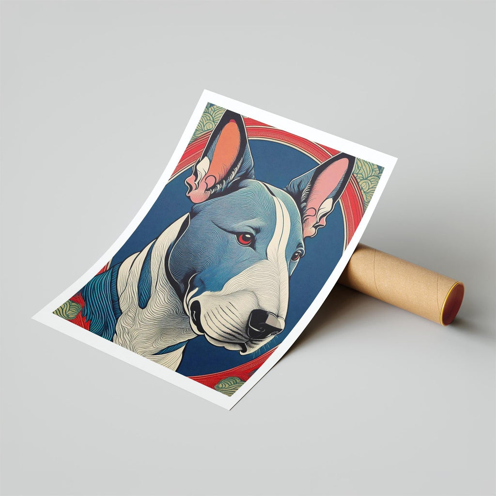 Bull Terrier Hokusai Japanese Inspired Dog Series 3 image 6