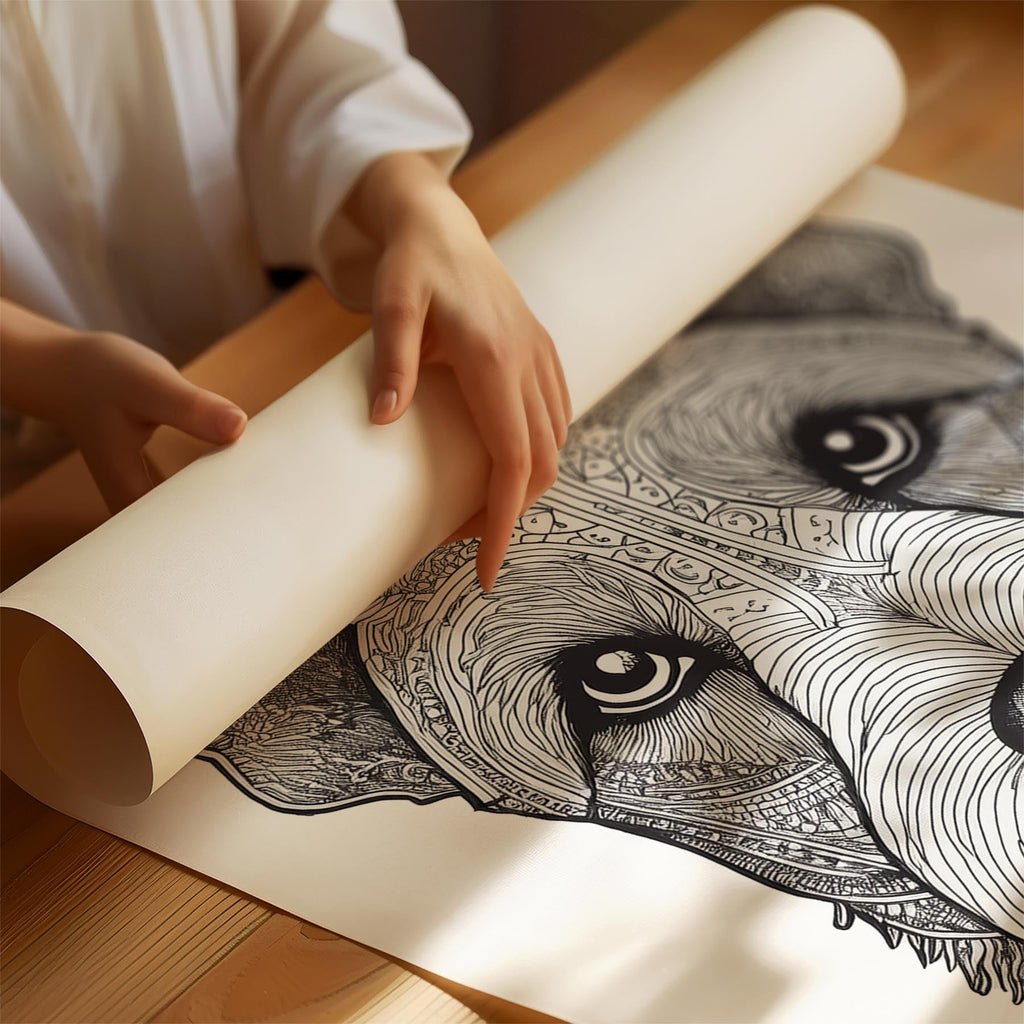 Scottish Terrier Mandala Black and White Dog Series image 1