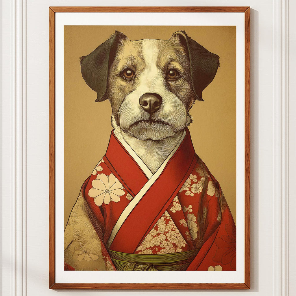 Border Terrier Japanse Kimono Dog Series image 10