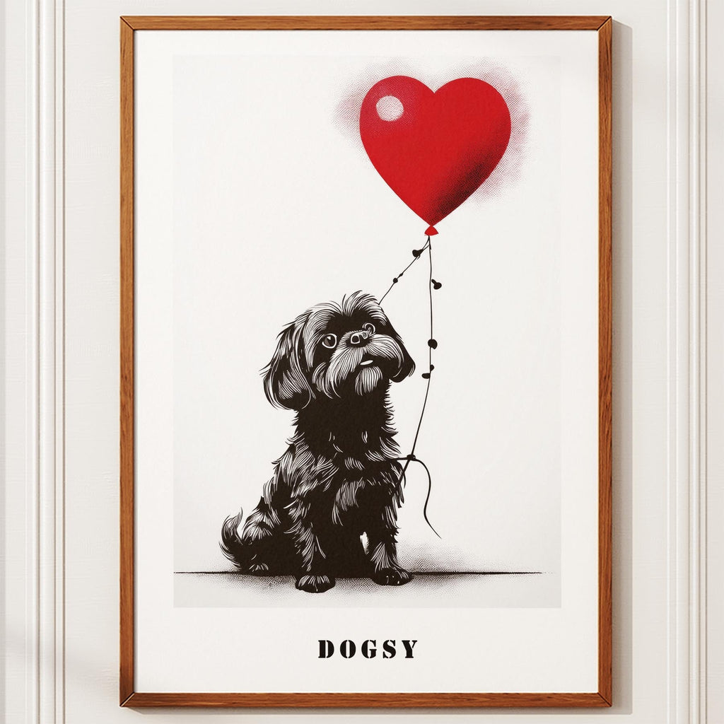 Shih Tzu DOGSY Series inspired by the Art of Banksy with text Dogsy image 10
