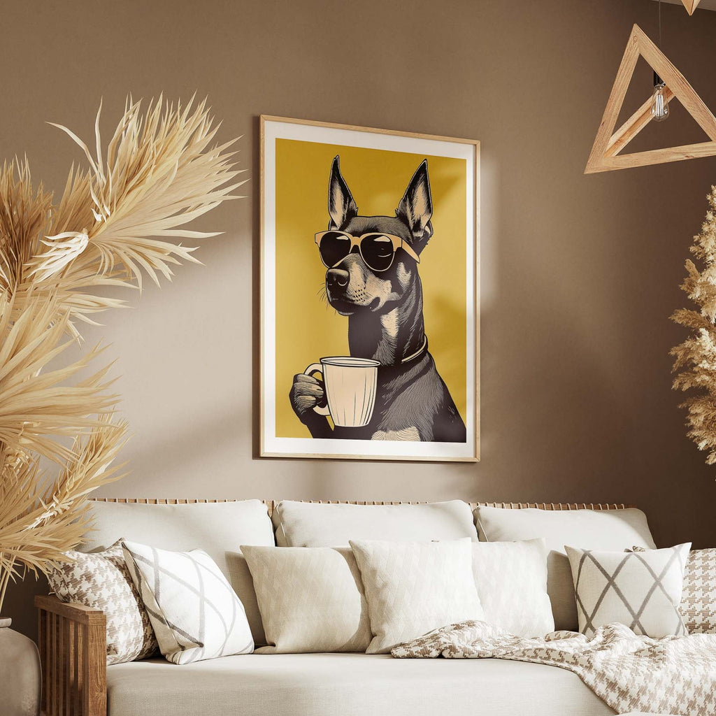 Pinscher Chillin Coffee Dog image 5