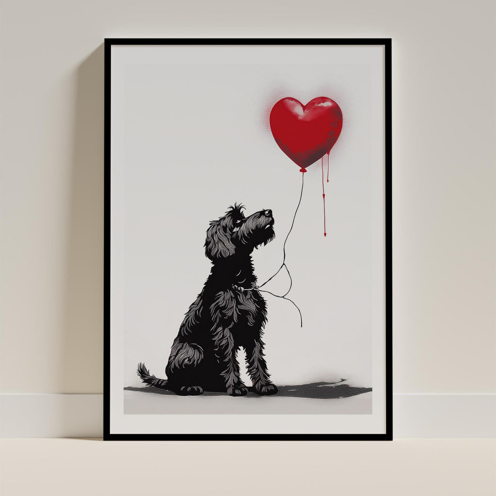 Black Russian Terrier DOGSY Series inspired by the Art of Banksy image 11