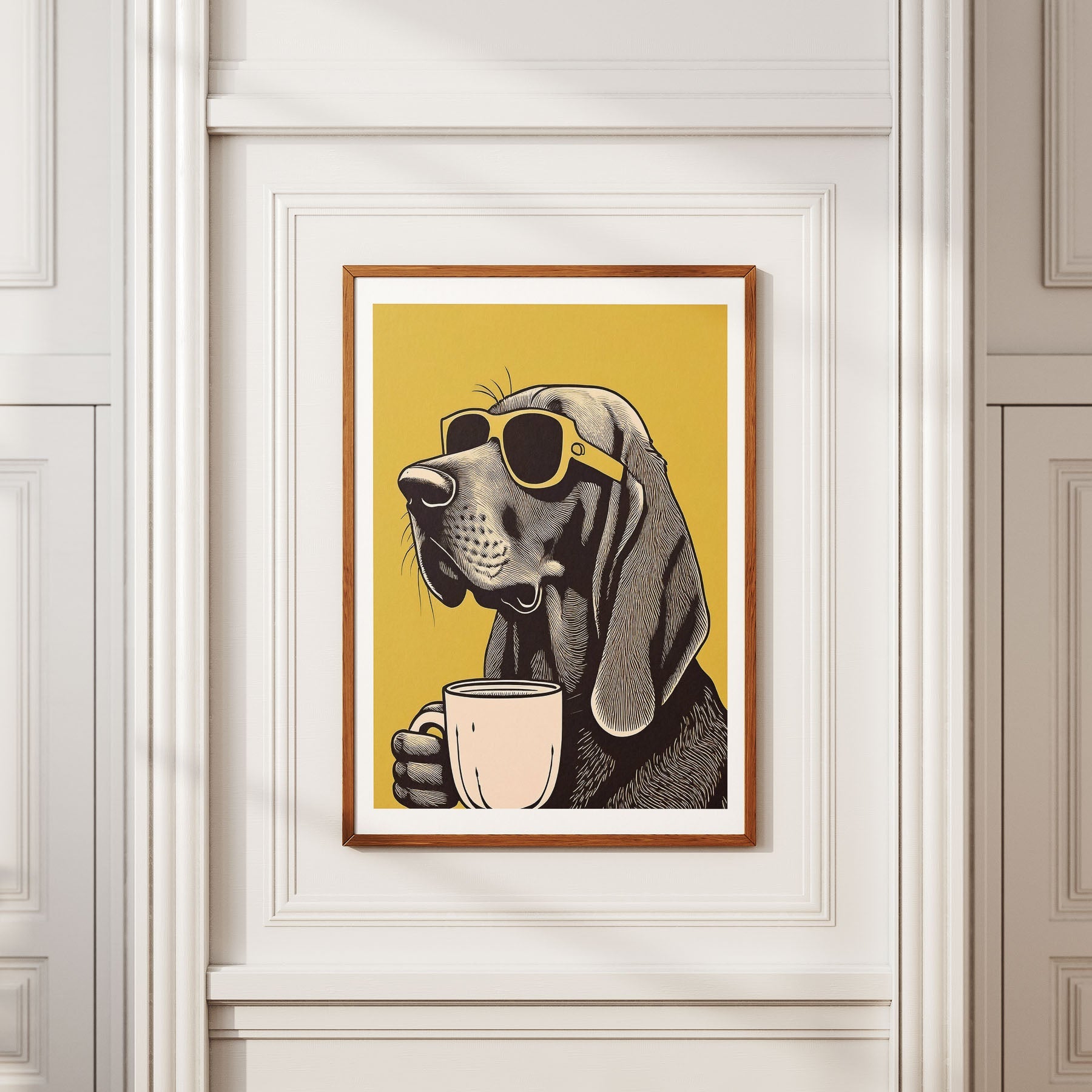 Bloodhound Chillin Coffee Dog image 2