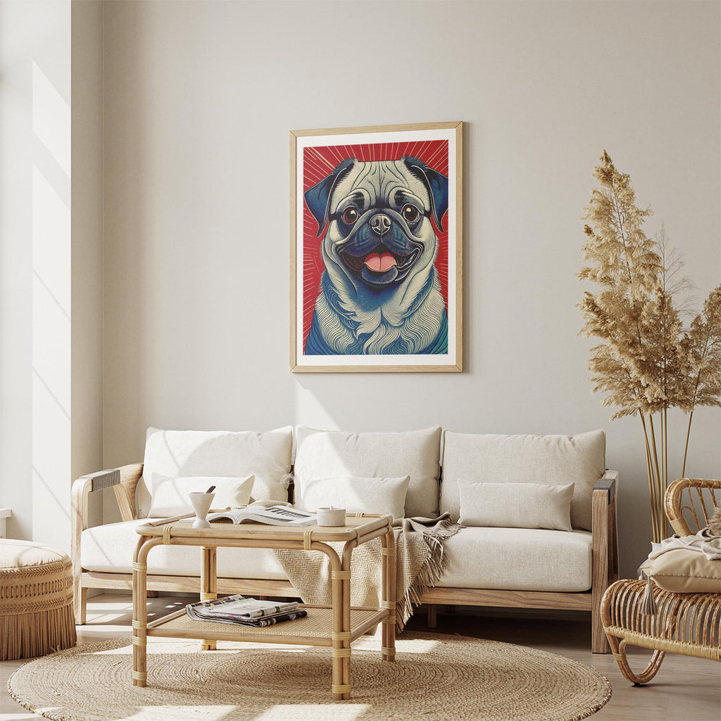 Pug Hokusai Japanese Inspired Dog Series image 2