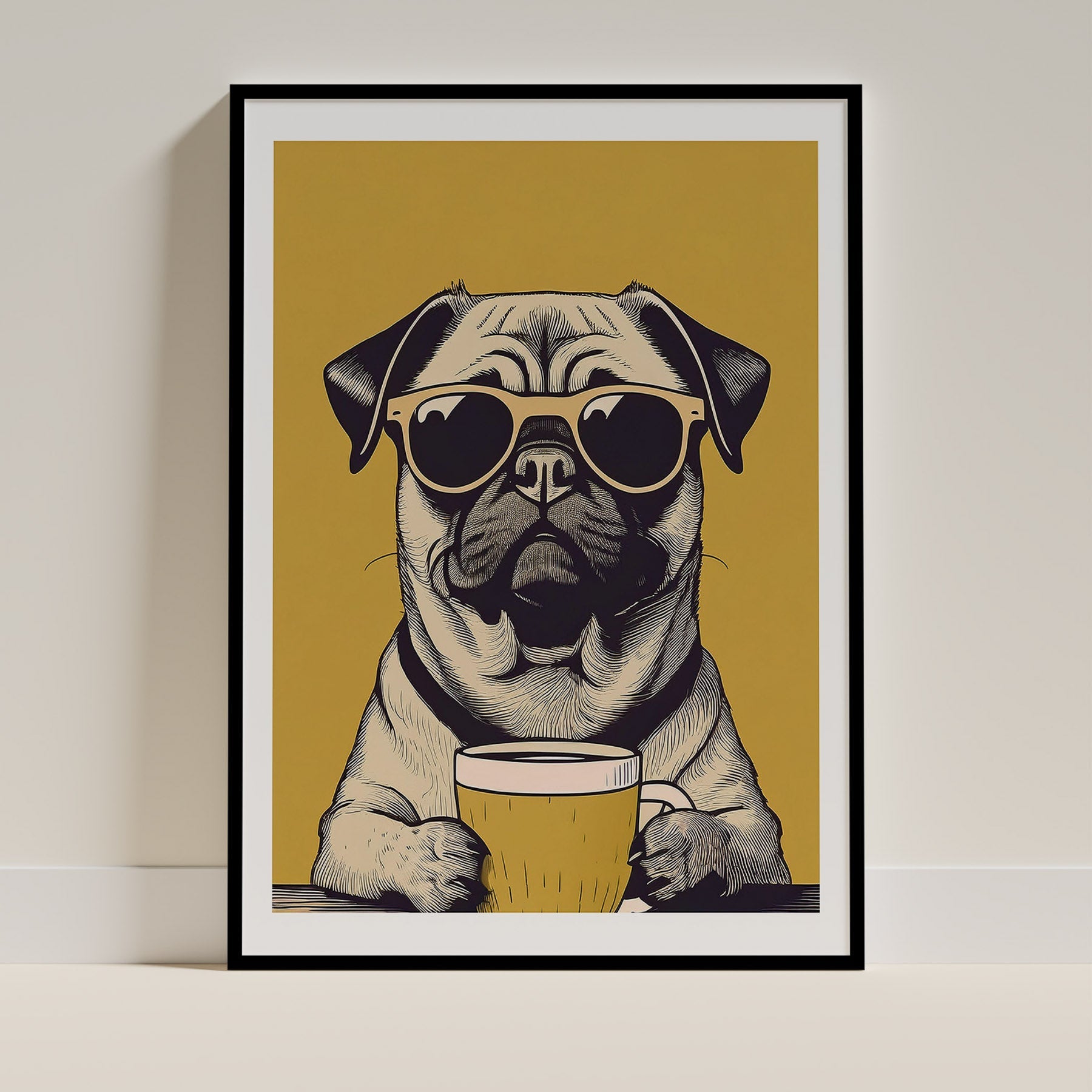 Pug Chillin Coffee Dog image 0
