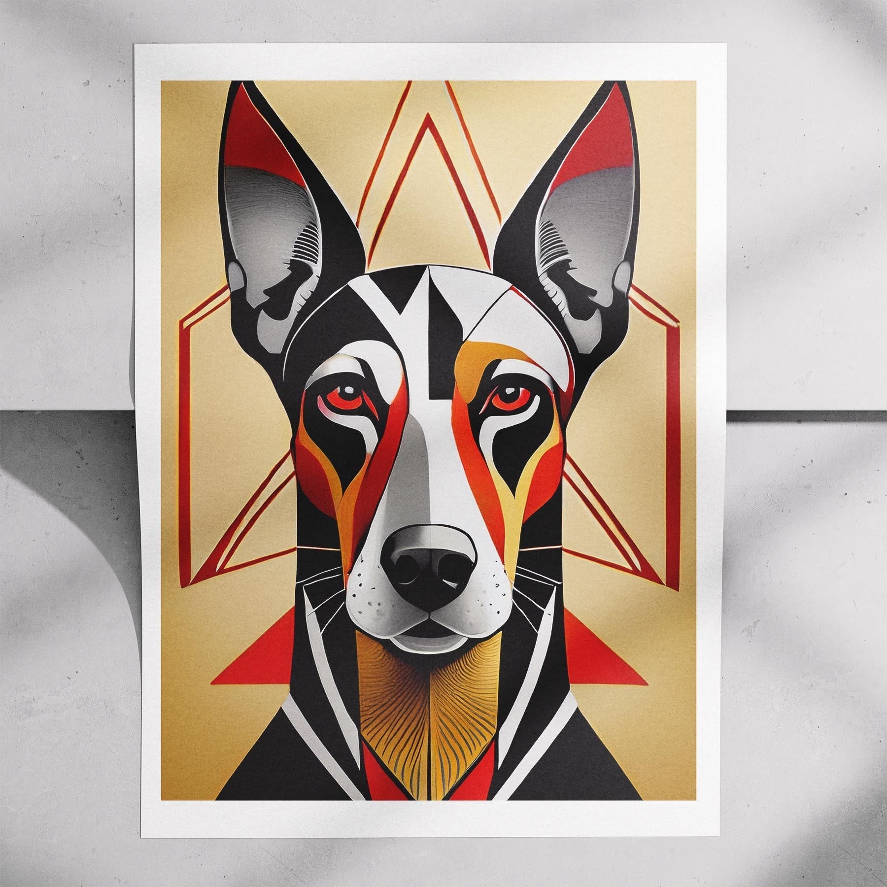 Doberman Geometric Orange Series image 7