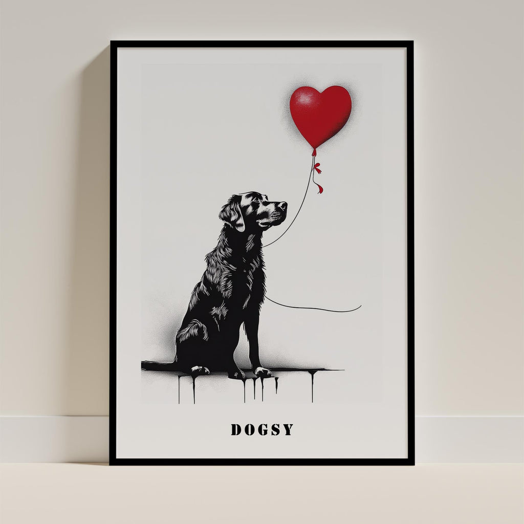 Murray River Retriever DOGSY Series inspired by the Art of Banksy with text Dogs image 0