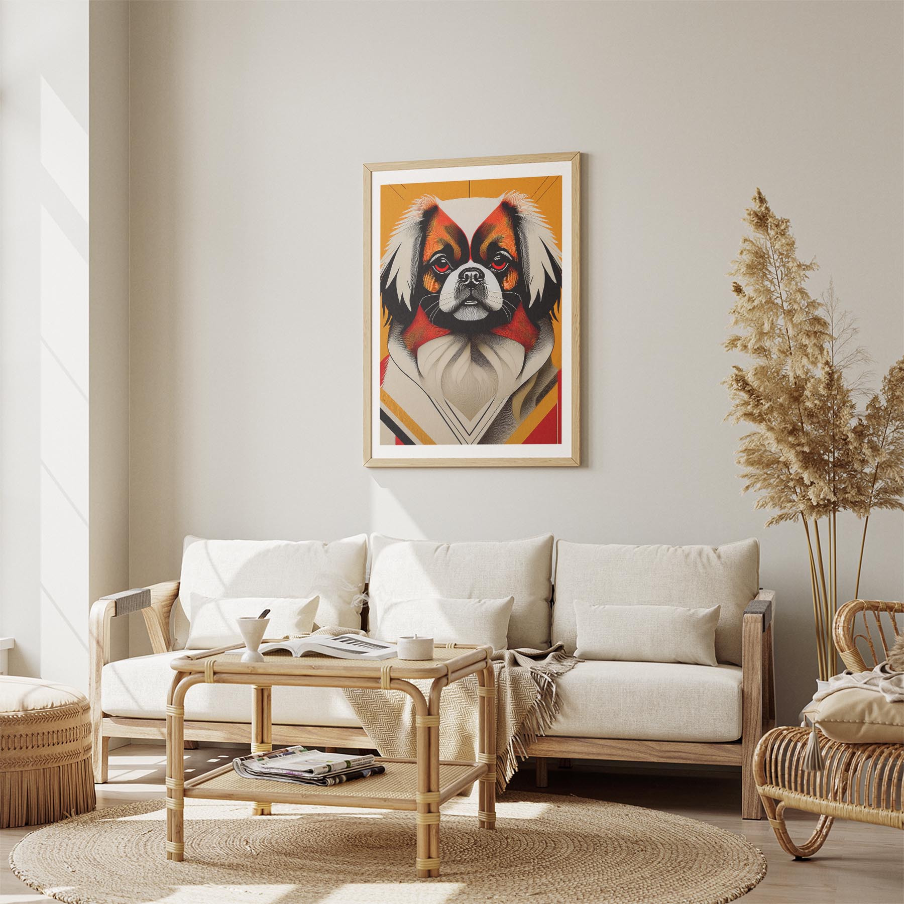 Pekingese Geometric Orange Series image 2