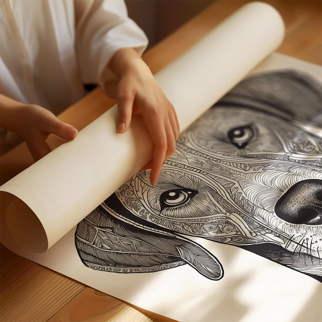 Rhoedesian Ridgeback Mandala Black and White Dog Series image 1