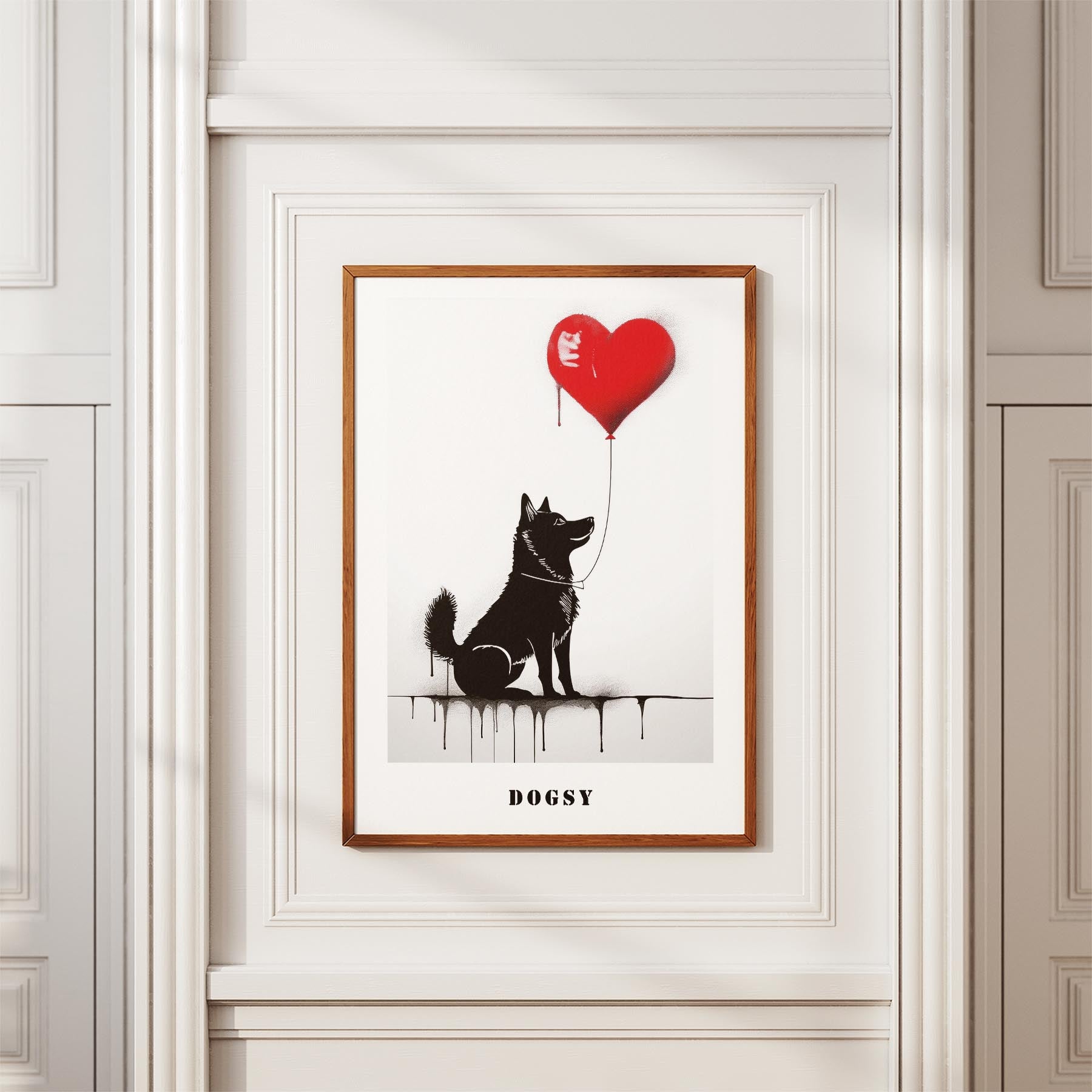 Shiba DOGSY Series inspired by the Art of Banksy with text Dogsy image 3