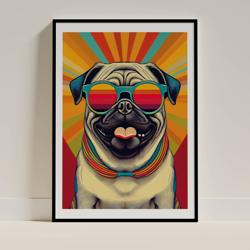 Pug In Colourful Sunnies 1 image 0
