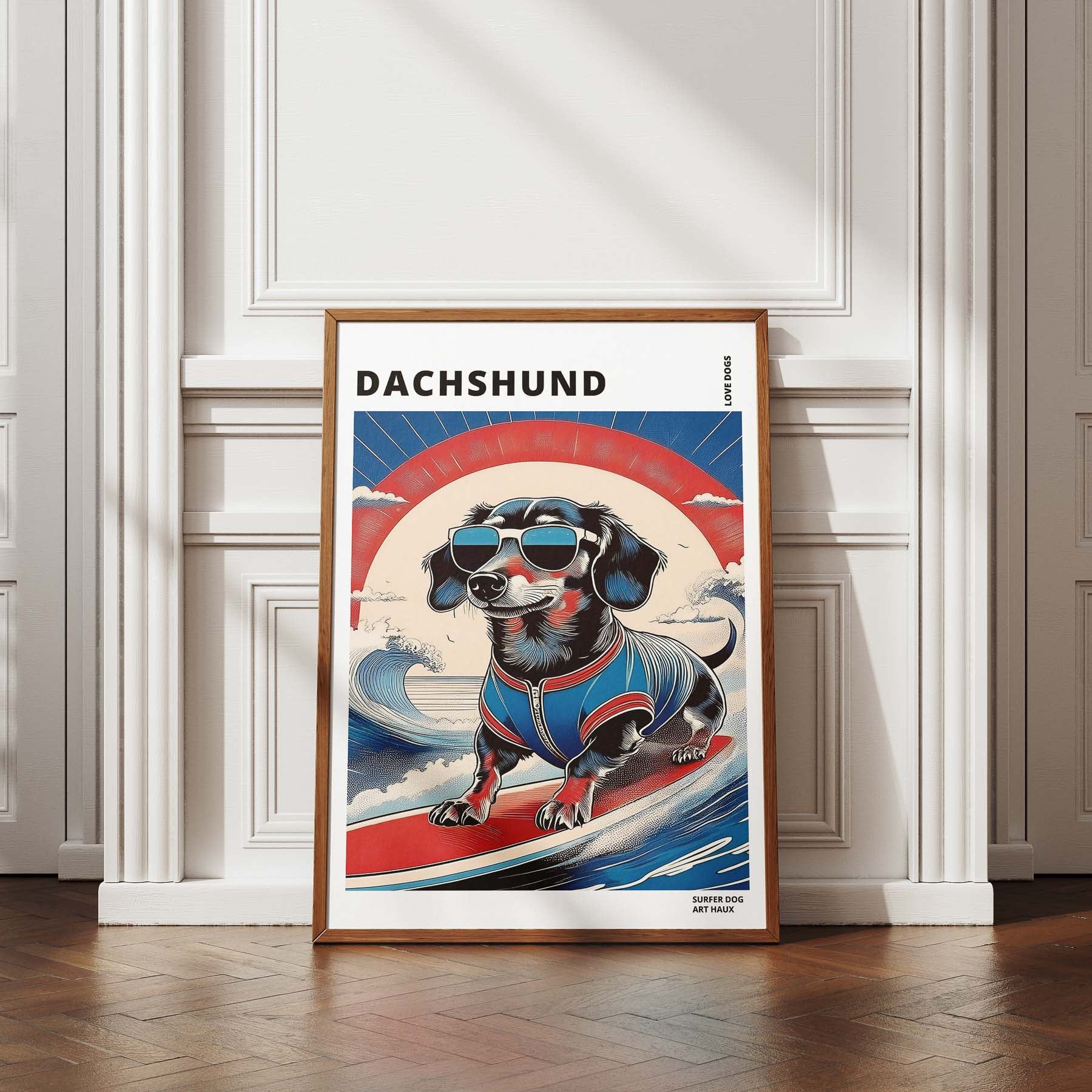 Dachshund Hokosai Surfer Dogs 2 image 4