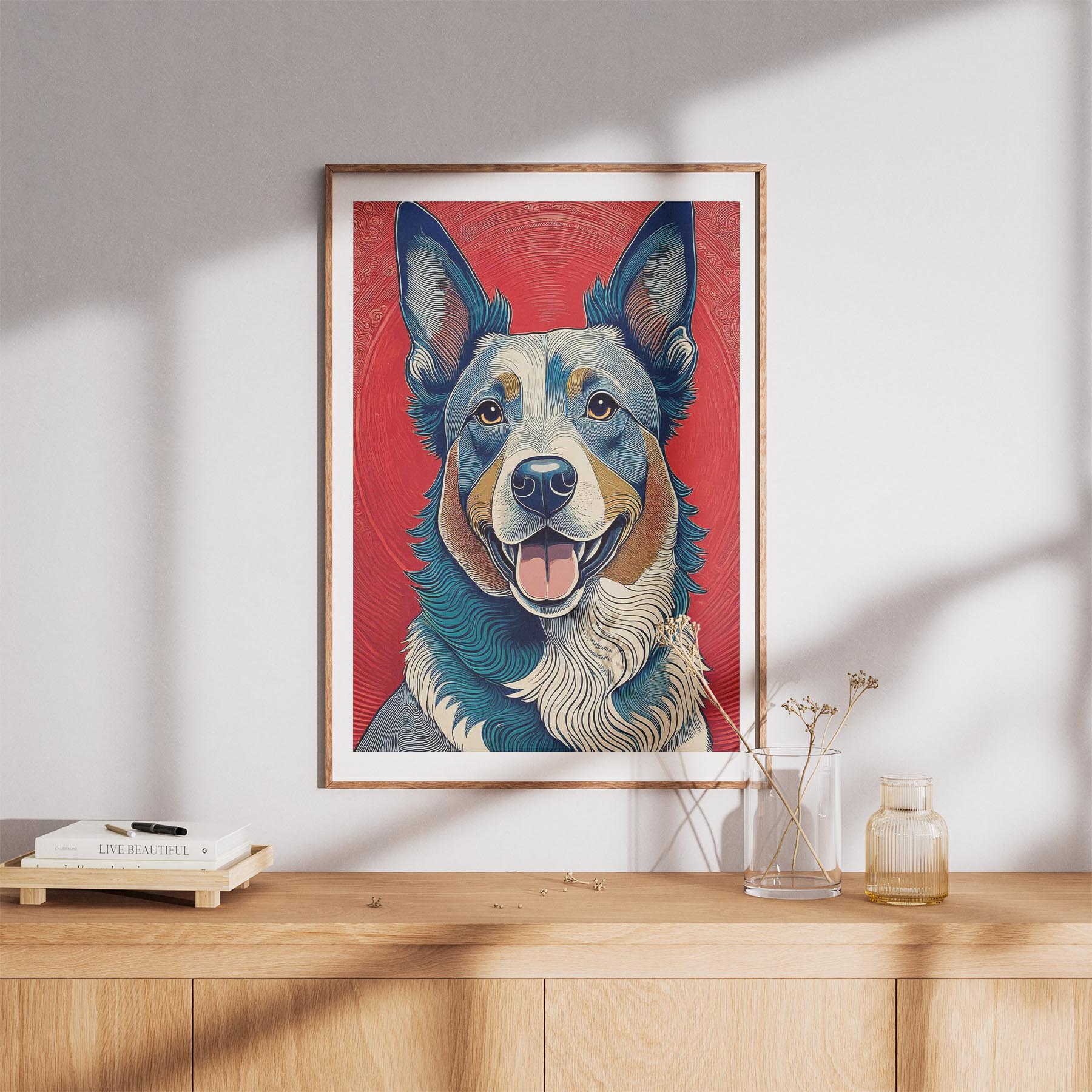 Cattle Dog Hokusai Japanese Inspired Dog Series image 8