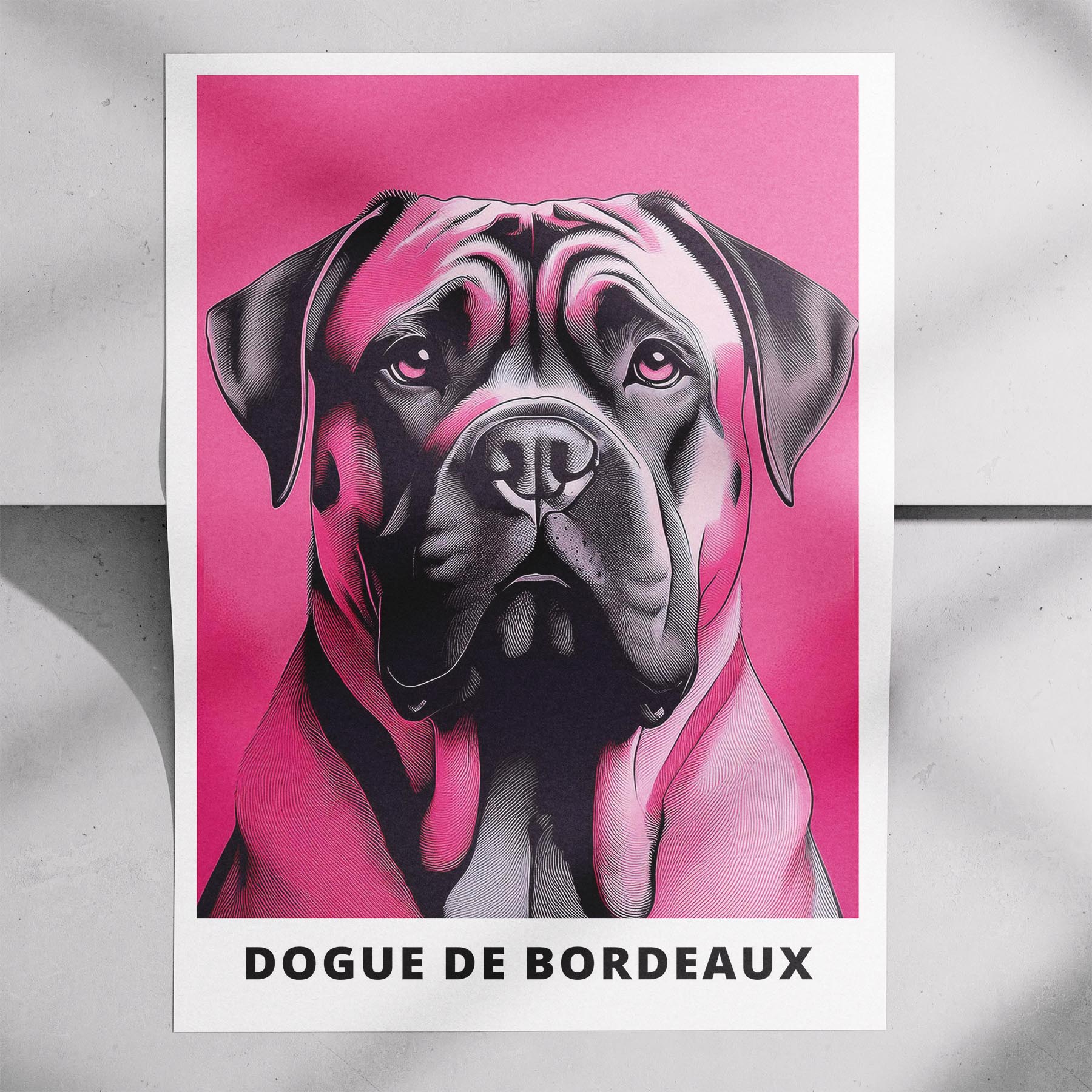 Dogue de Bordeaux Pink and Black Dog Series 1 image 7