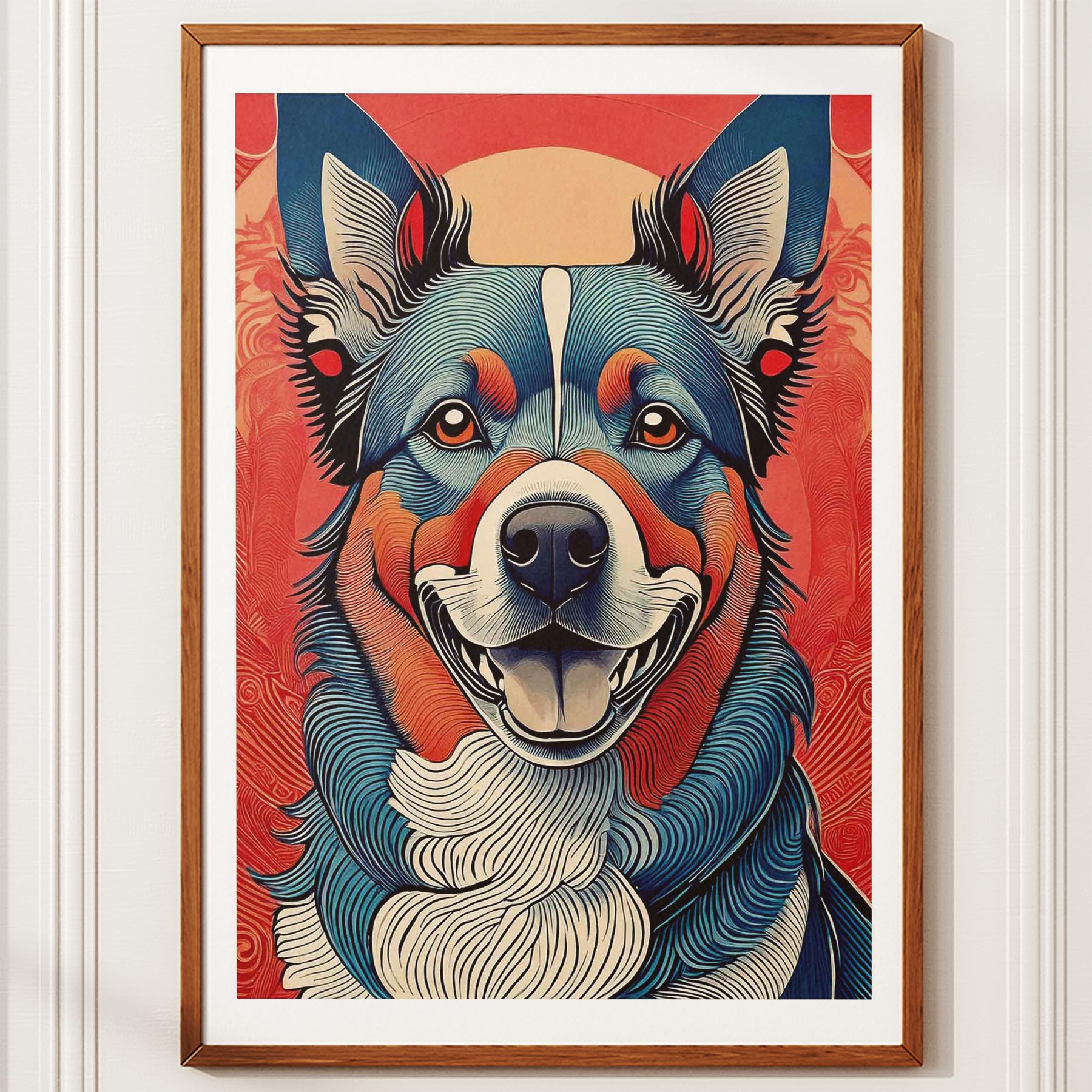 Kelpie Hokusai Japanese Inspired Dog Series image 10