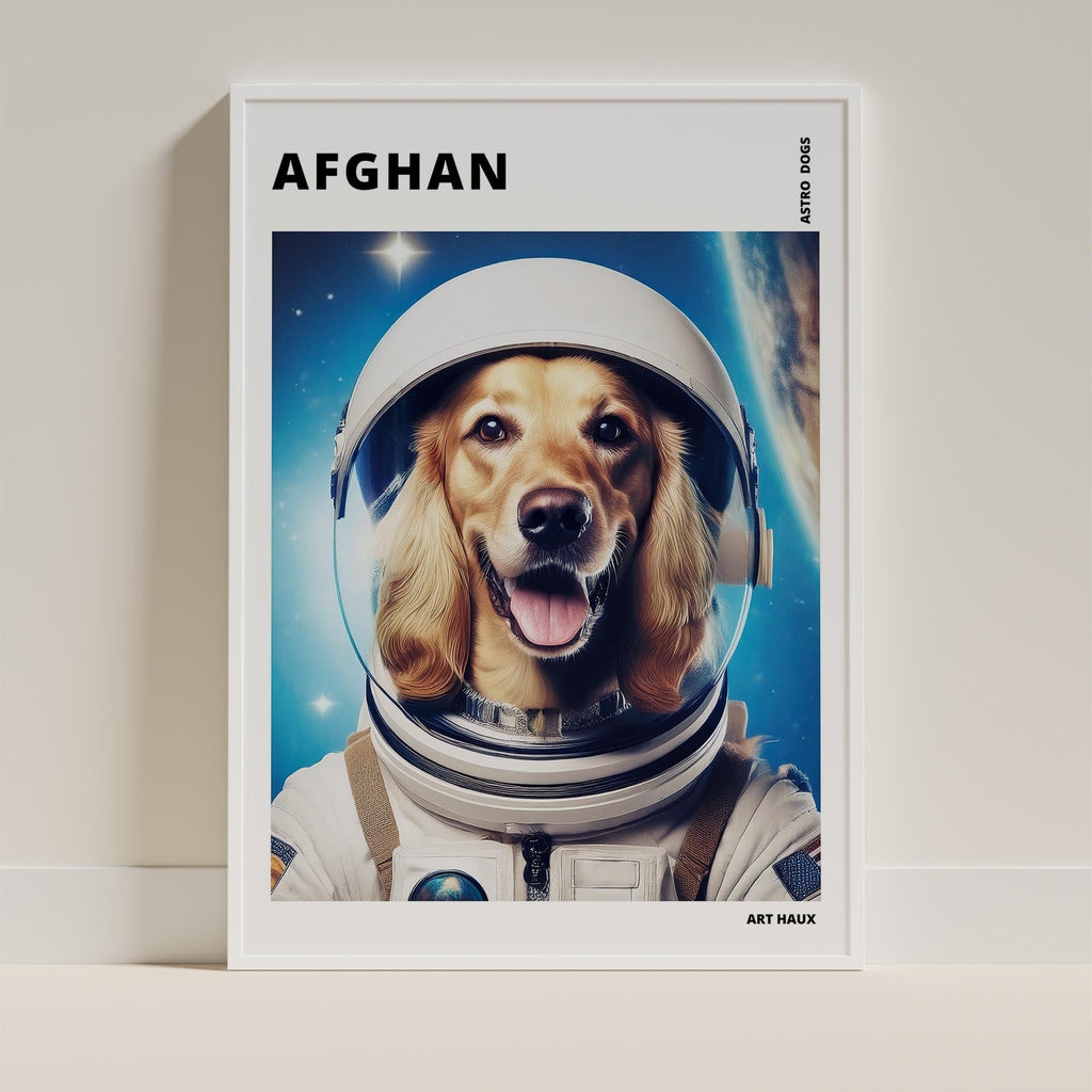 Afghan Astronaut Dog Series with Text Astro Dog image 6
