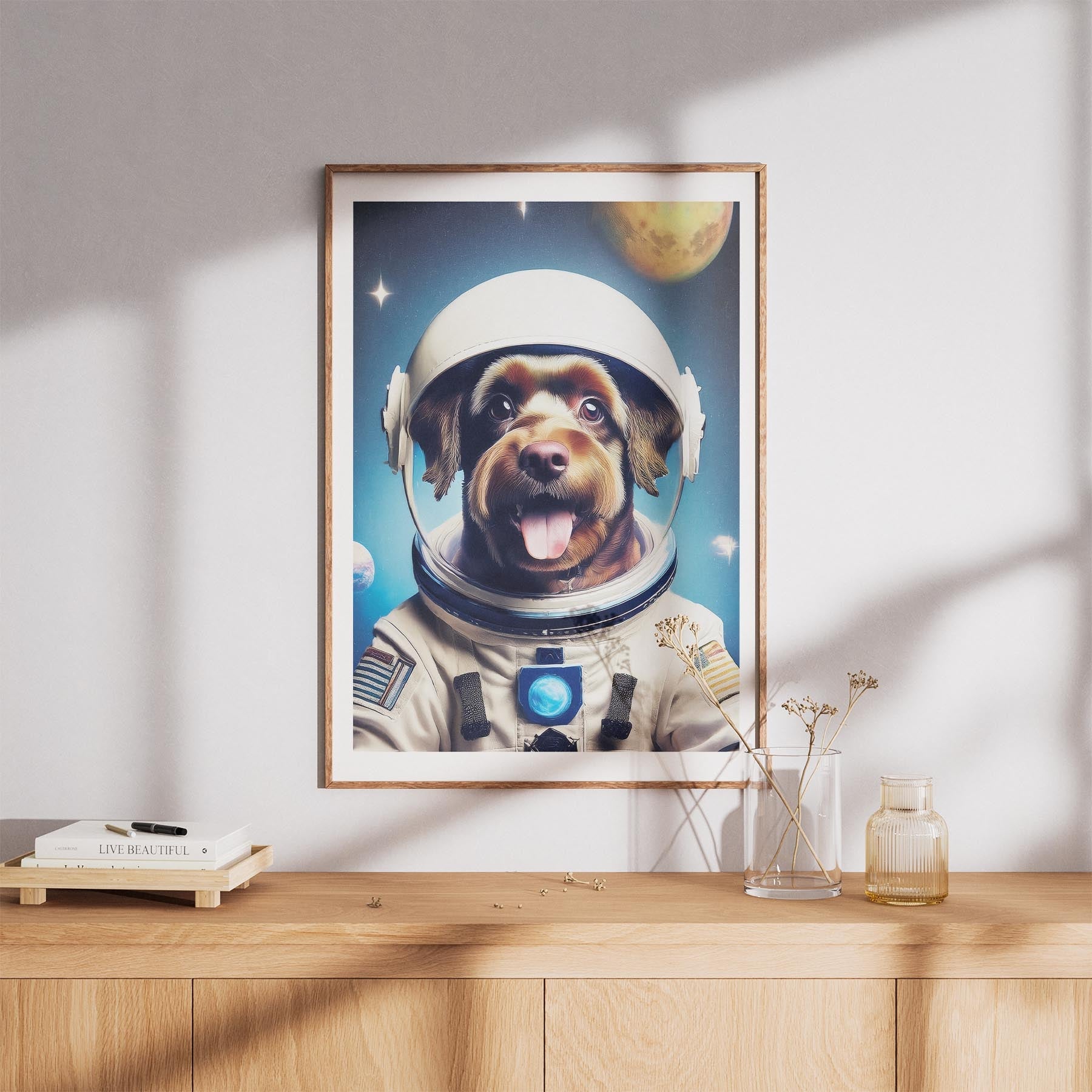 Black Russian Terrier Astronaut Dog Series image 8