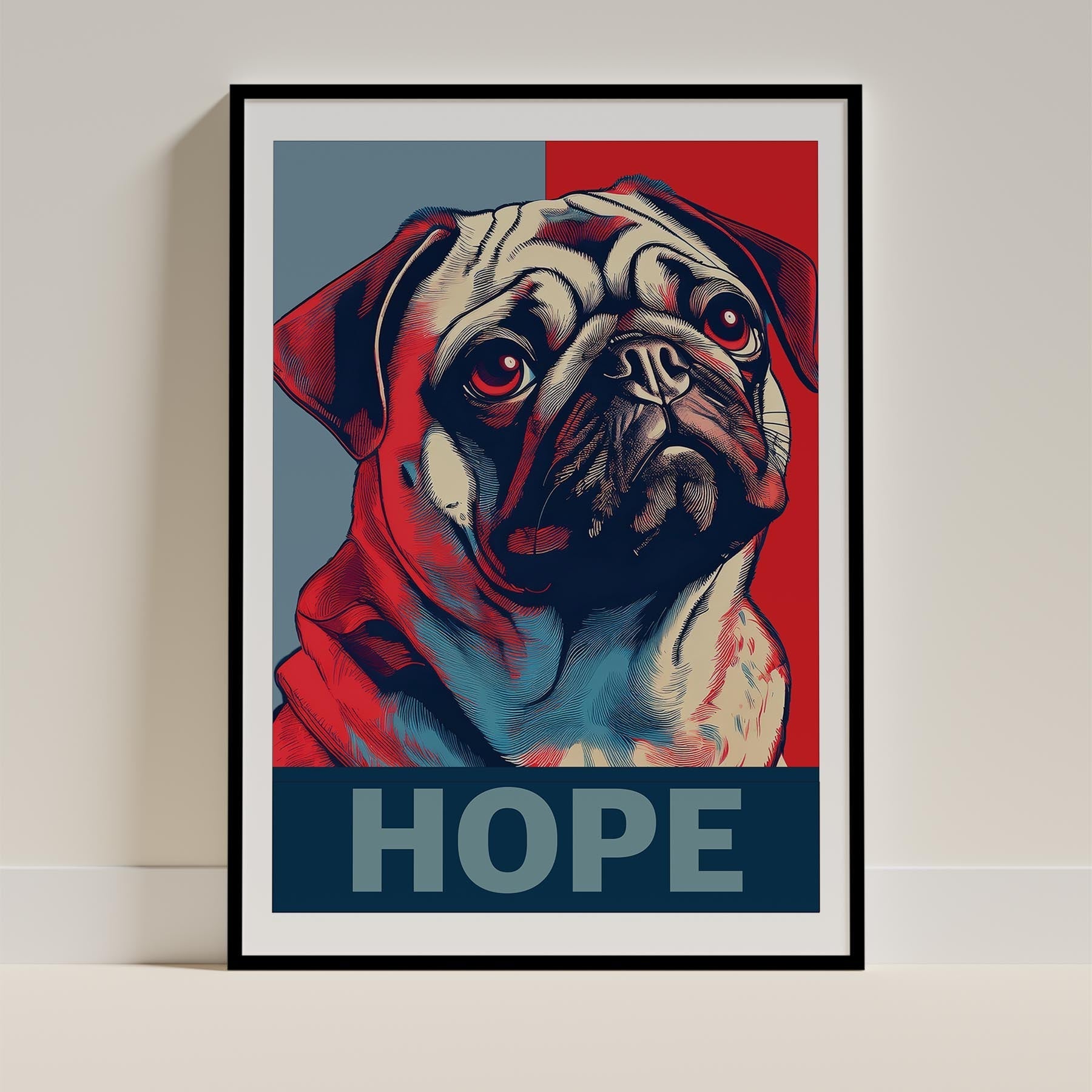 Pug HOPE Series Inspired by the Obama Poster image 0